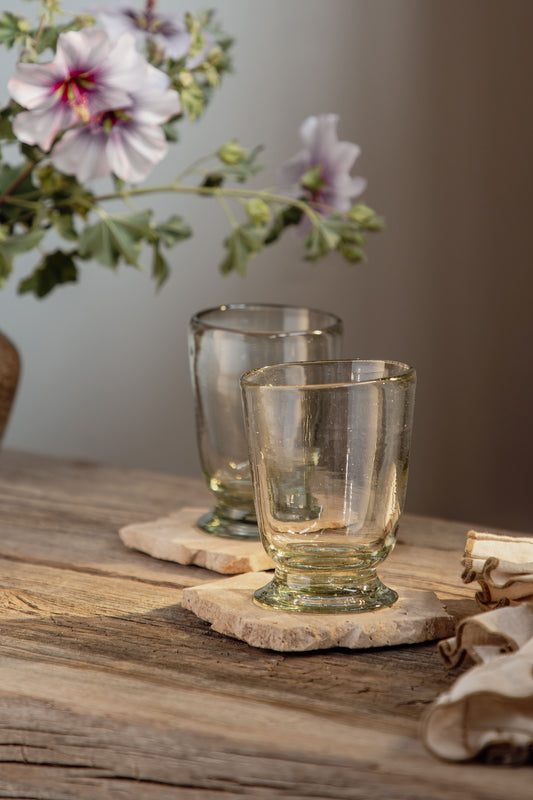 Handblown Footed Glass