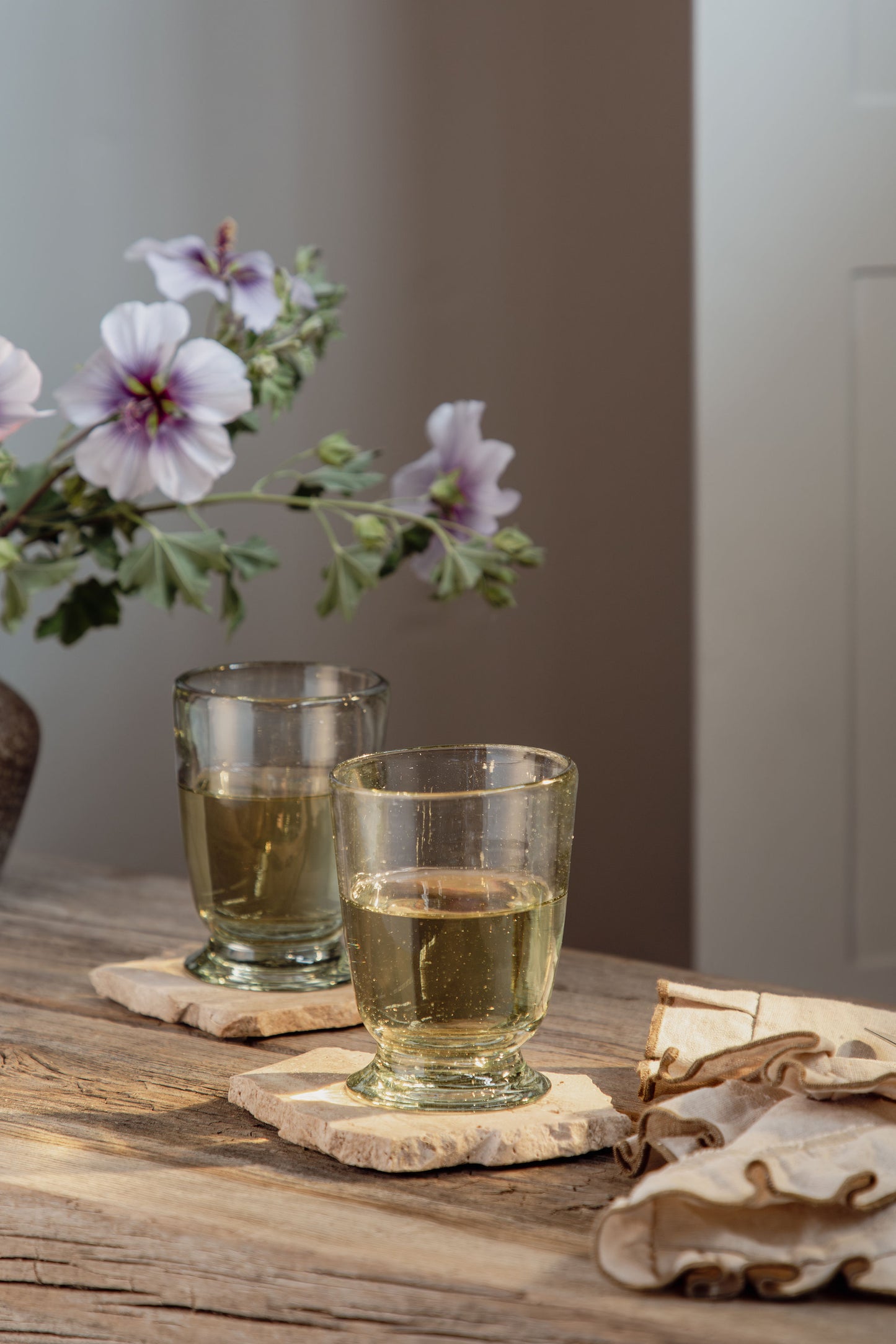 Handblown Footed Glass