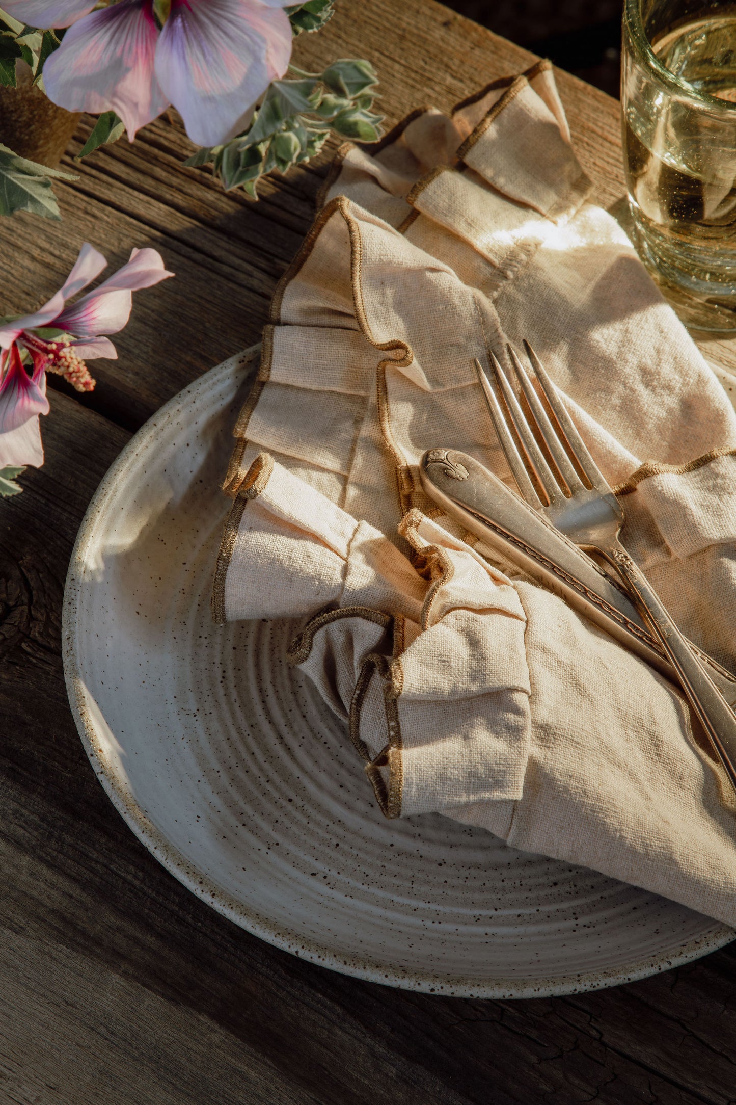 Ruffle Linen Blend Napkin