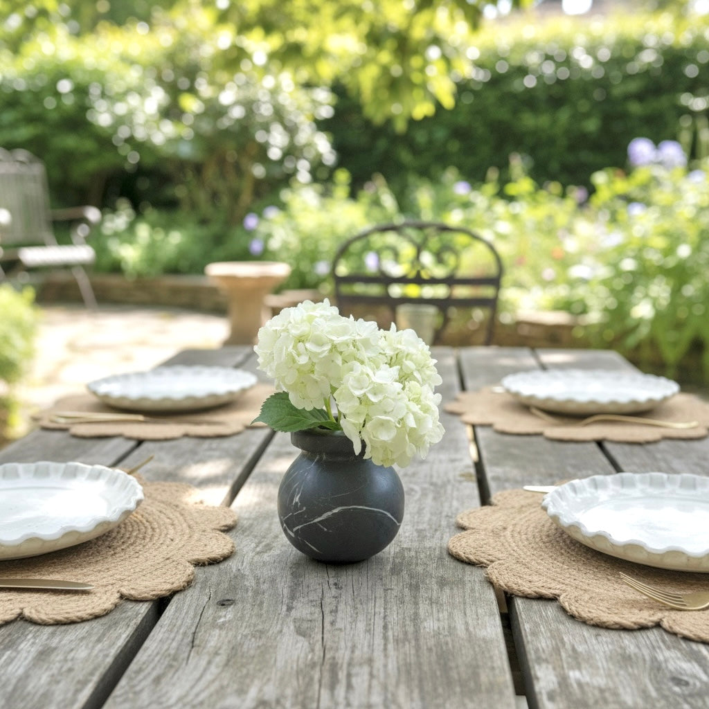 Black Marble Vase