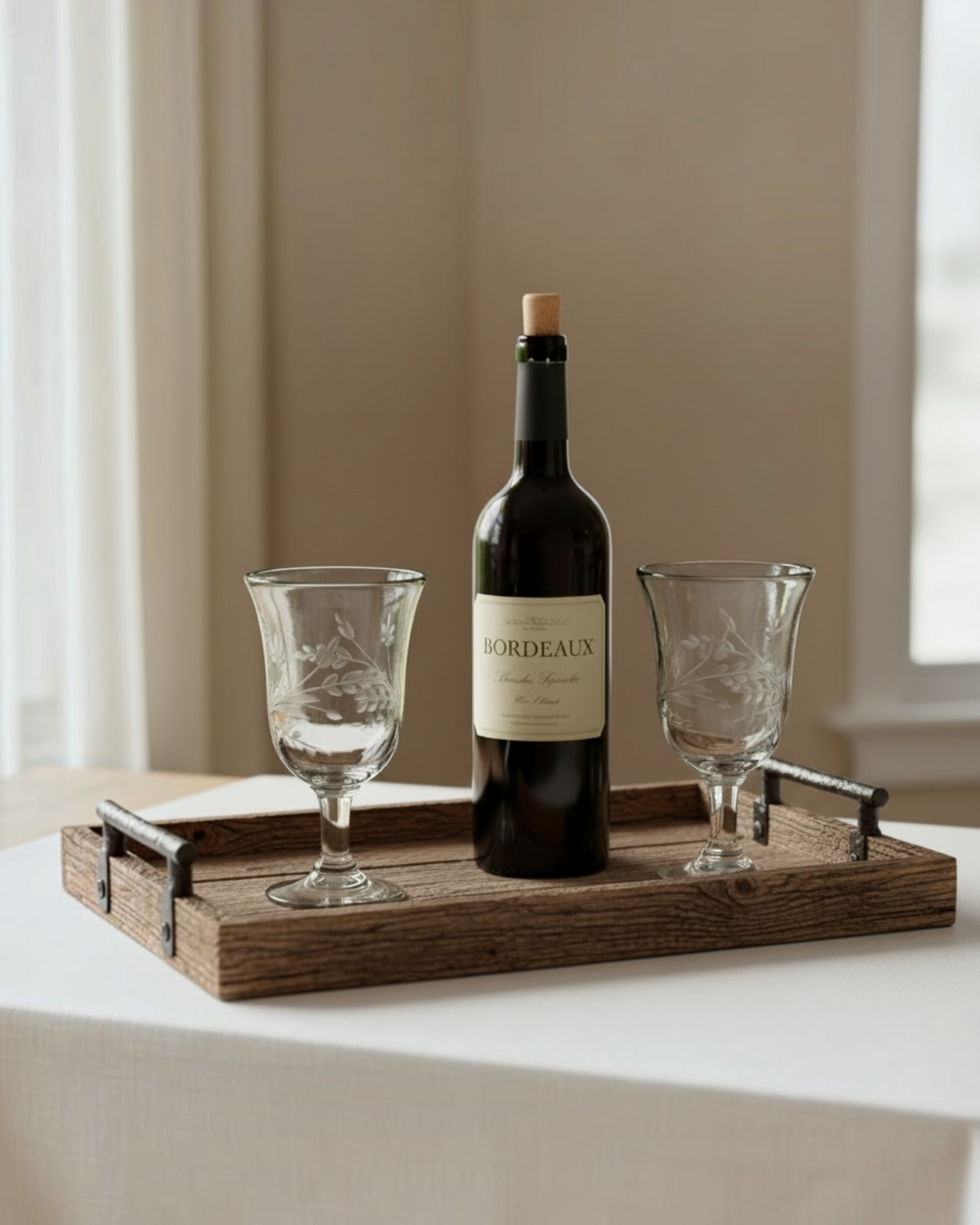 Hand-etched Juliette Glass