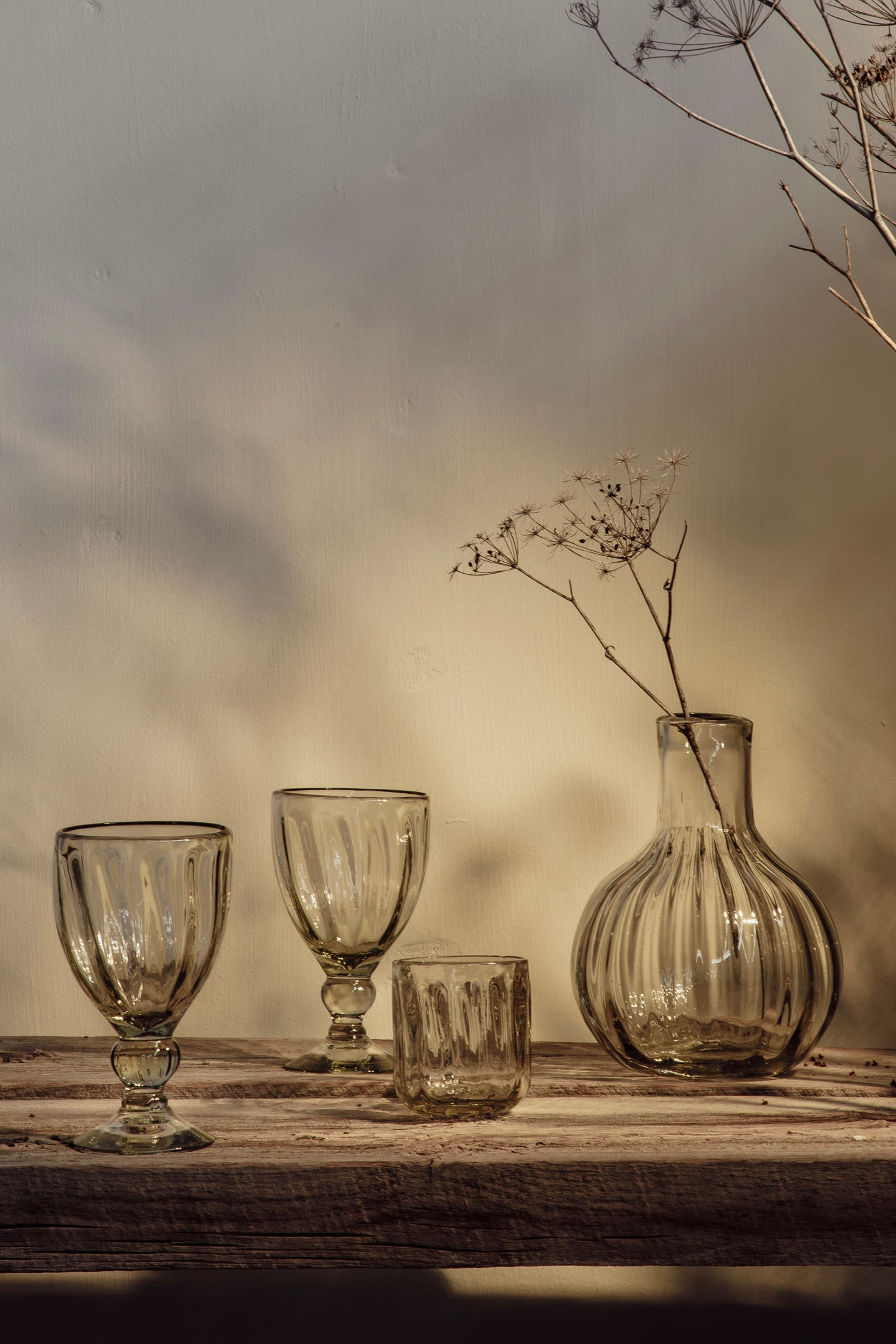Handblown Fluted Tumbler