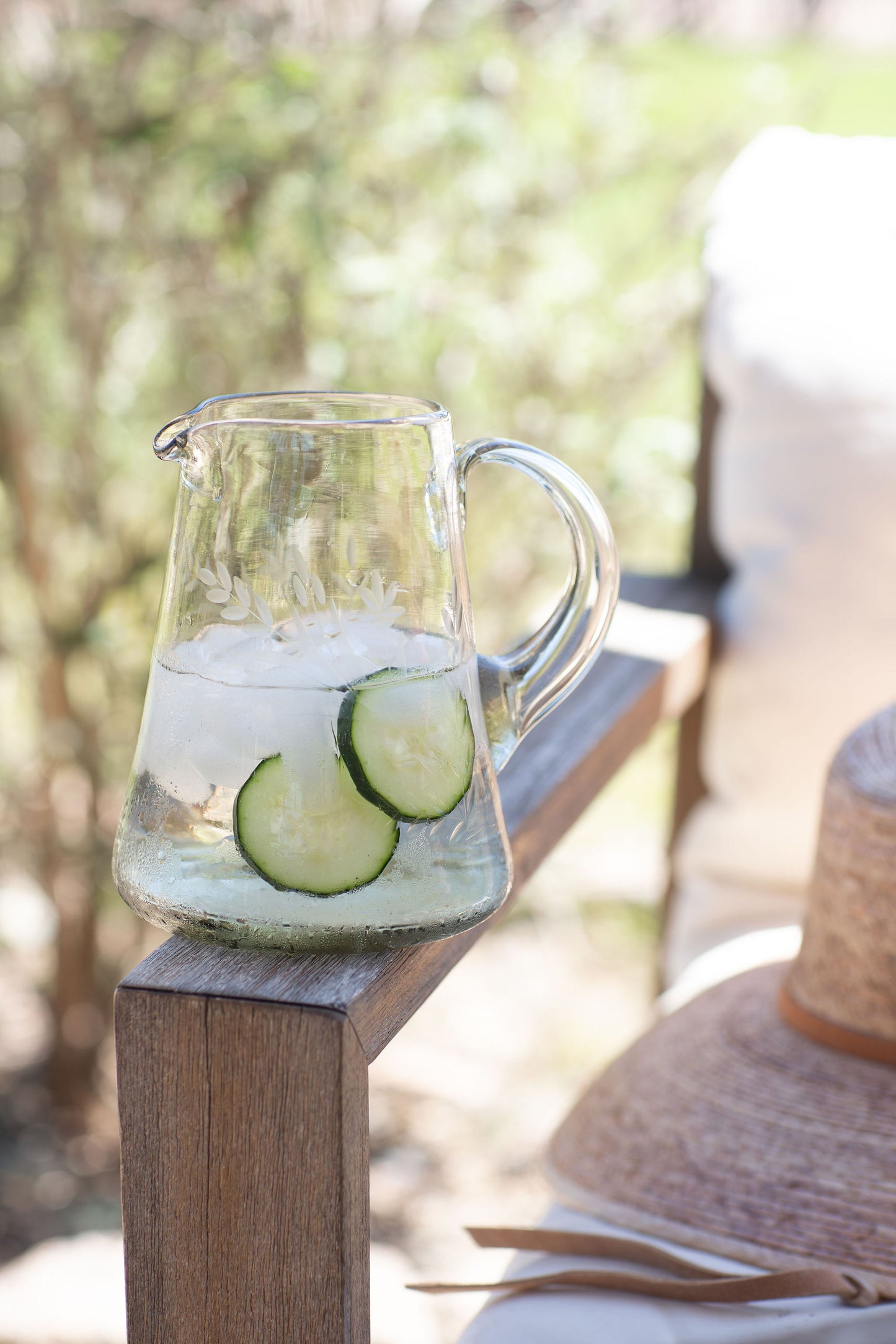 Amélie Hand-etched Blown Pitcher