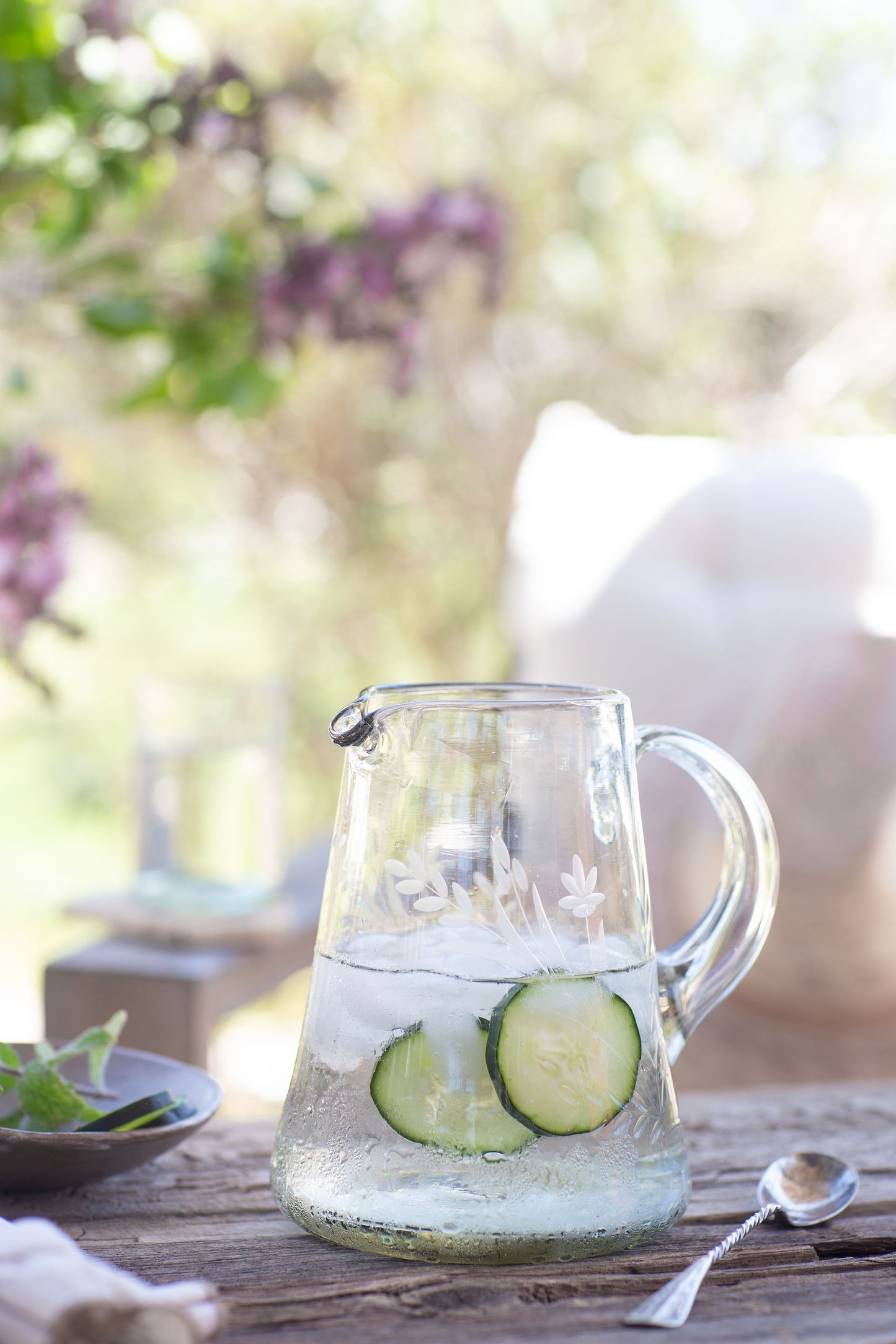 Amélie Hand-etched Blown Pitcher