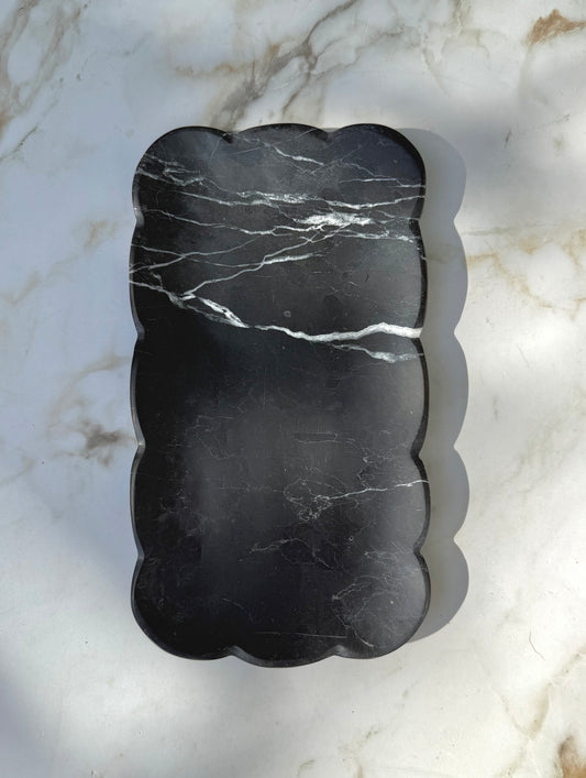 Josaphine Marble Tray, Black