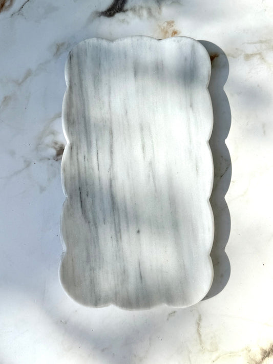 Josaphine Marble Tray, White