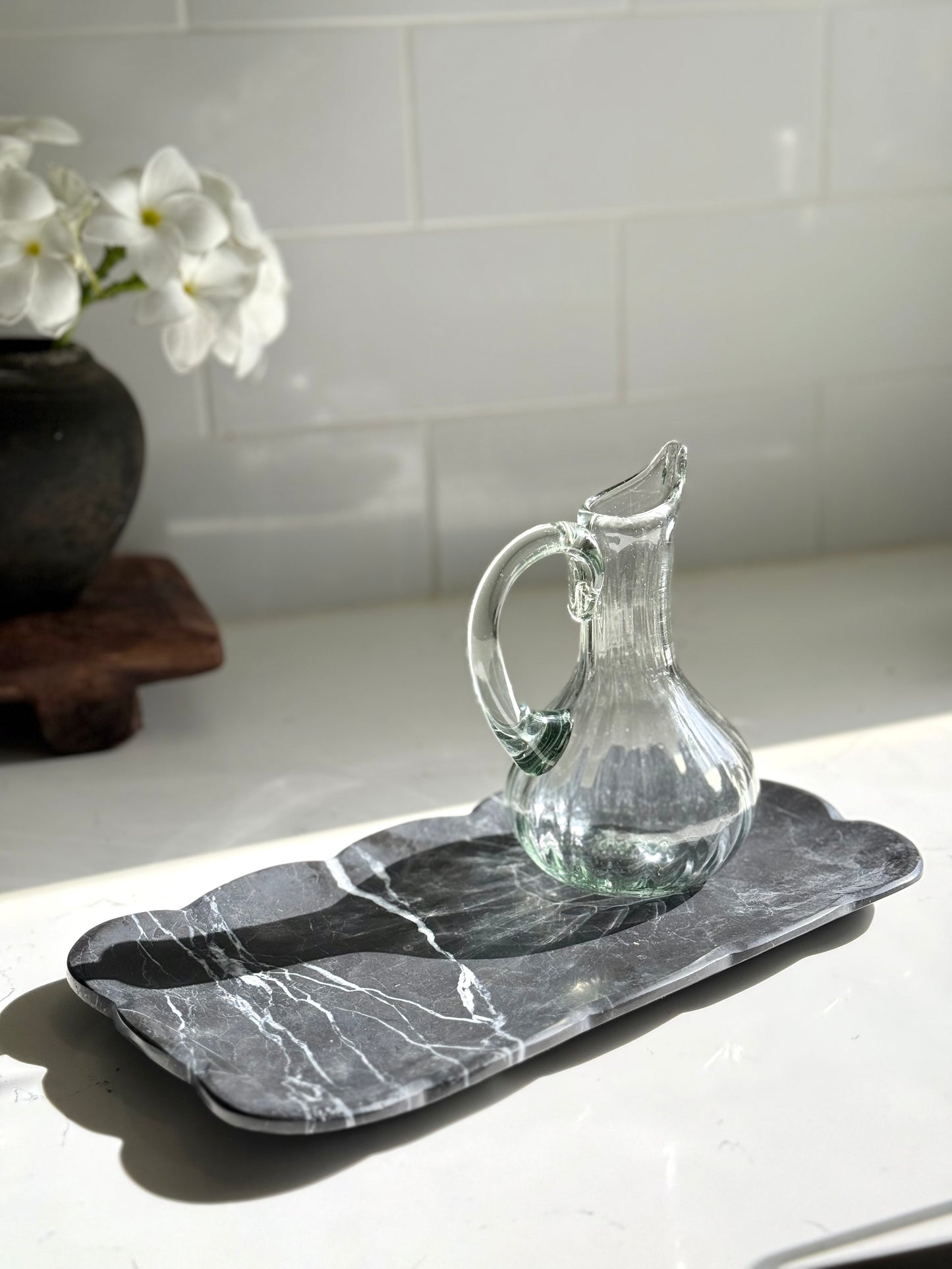 Josaphine Marble Tray, Black