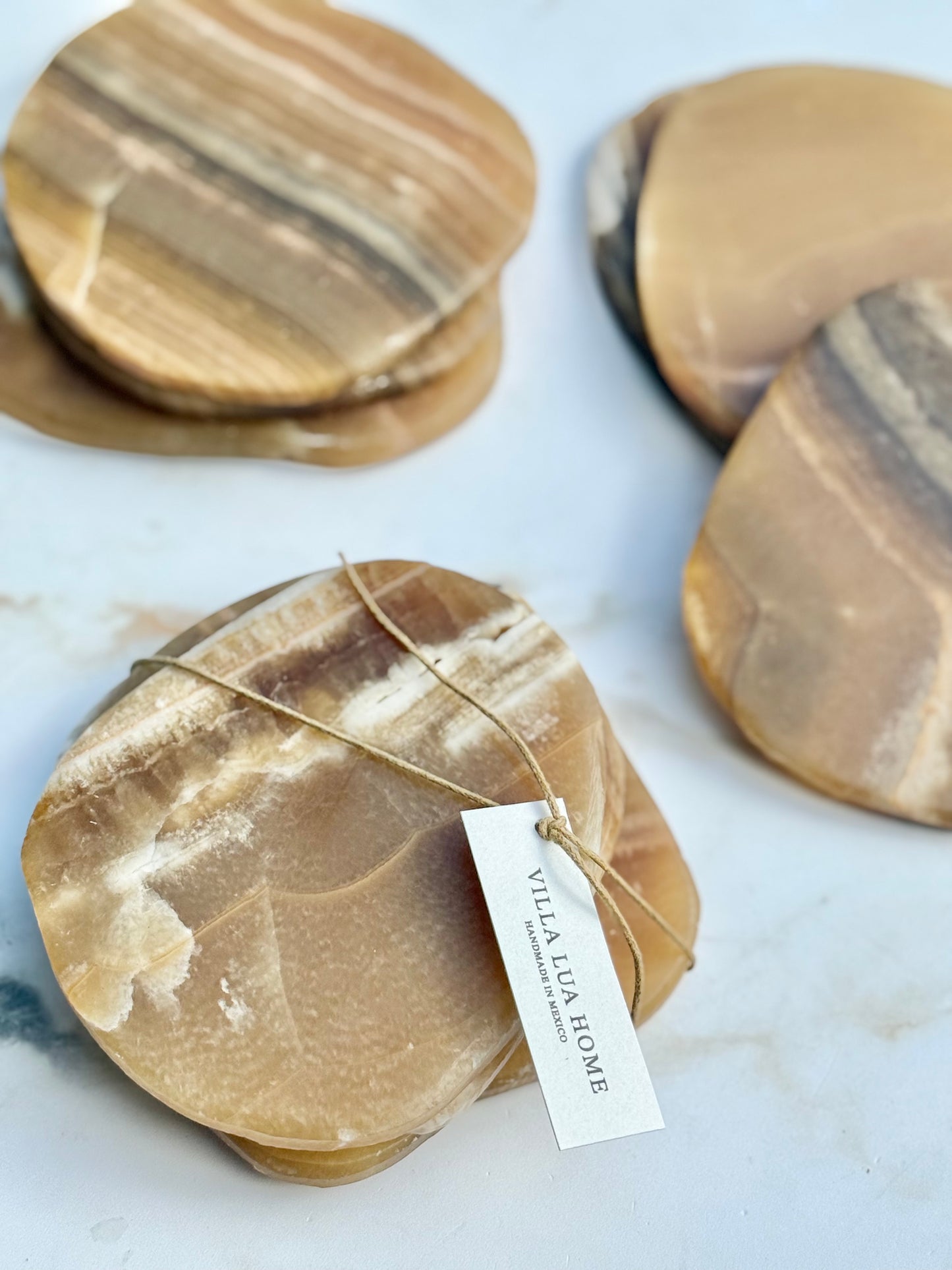 Chocolate Onyx Coaster, Set of 4,