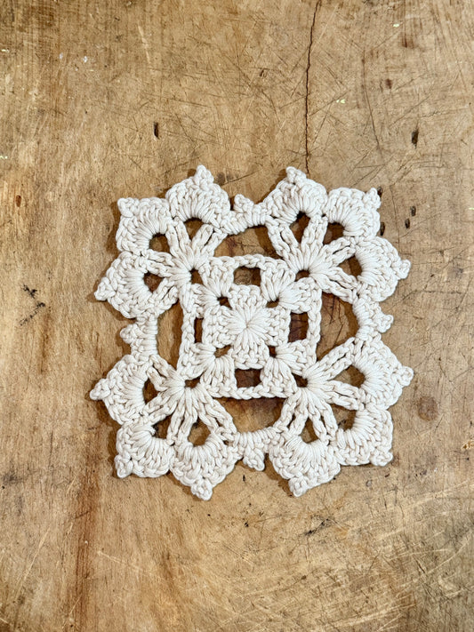 Oversized Crochet Coasters, Set of 2