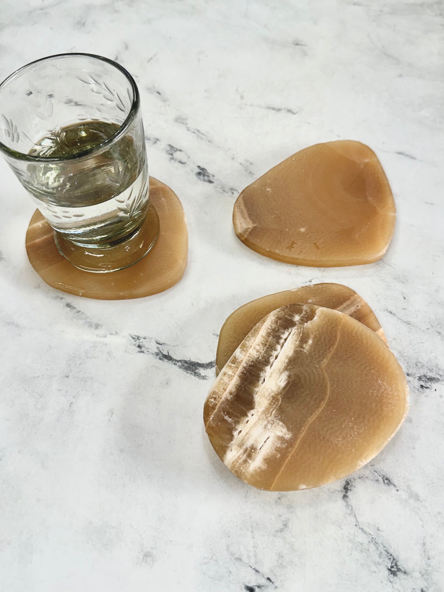 Chocolate Onyx Coaster, Set of 4,