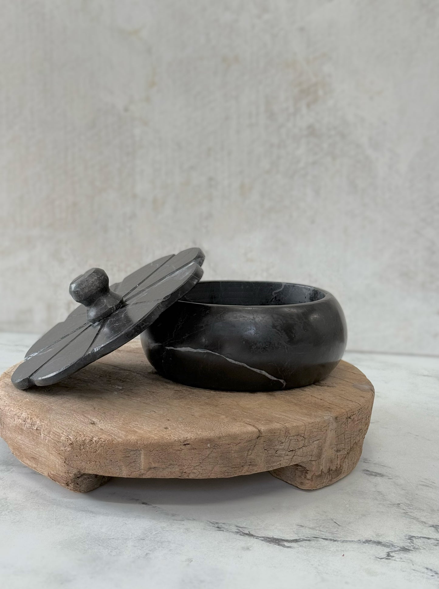 Marble Trinket Box, Black