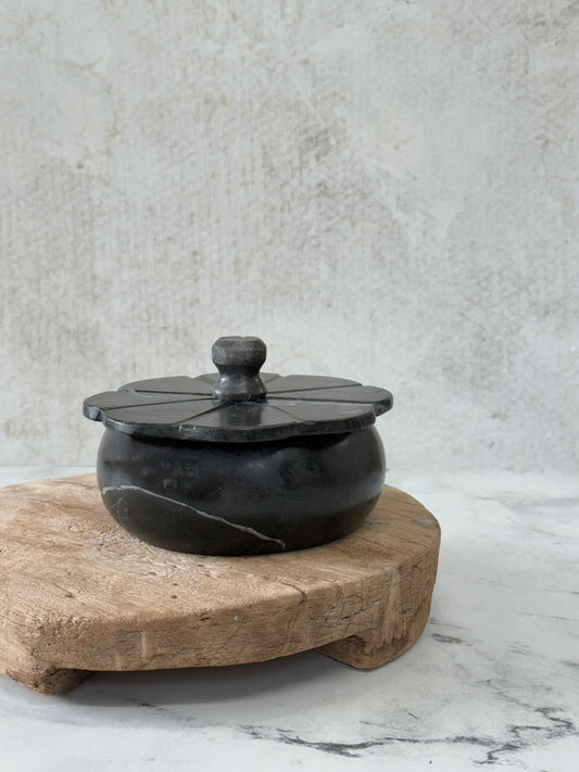 Marble Trinket Box, Black