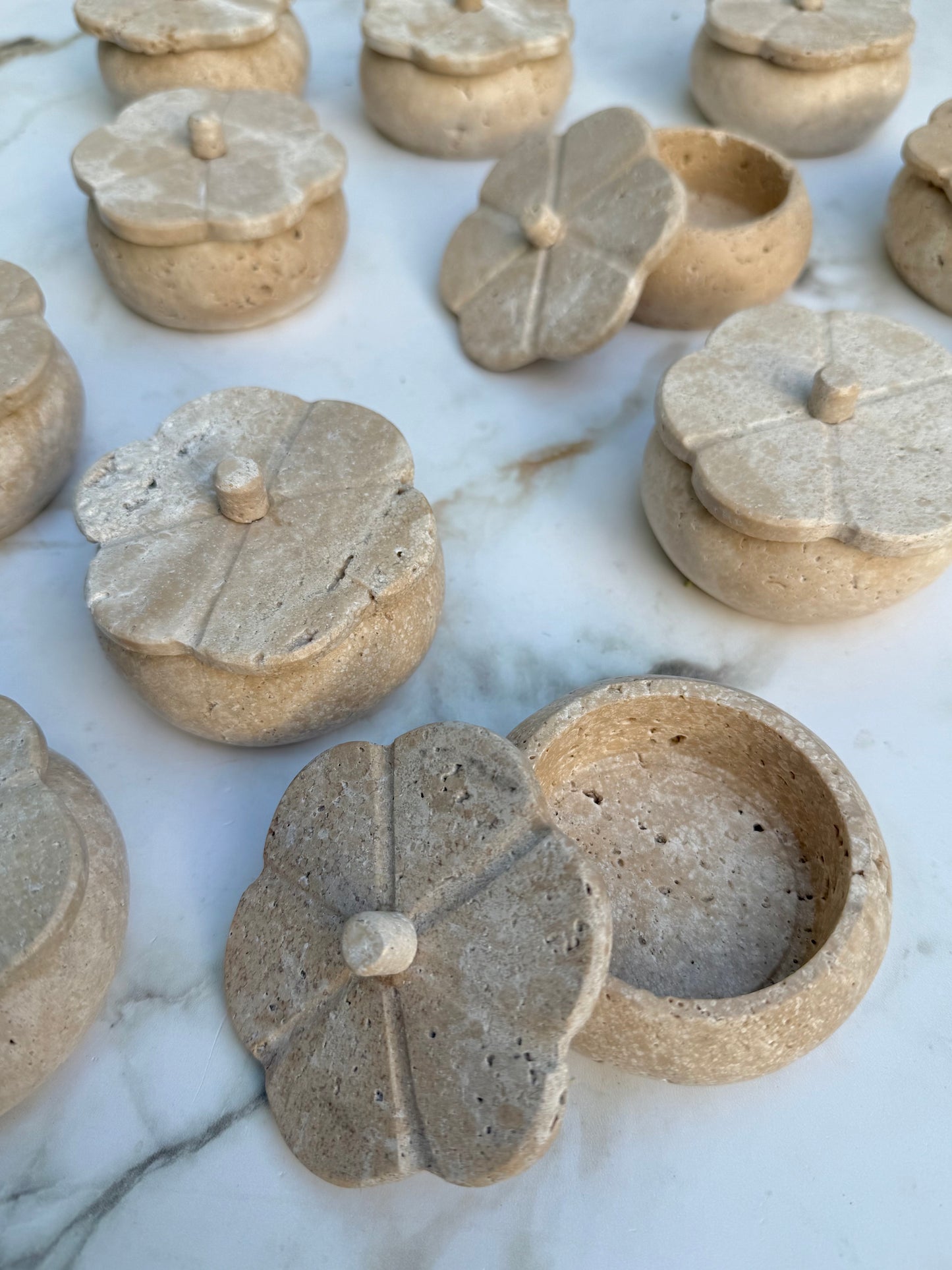 Beige Travertine Trinket Box
