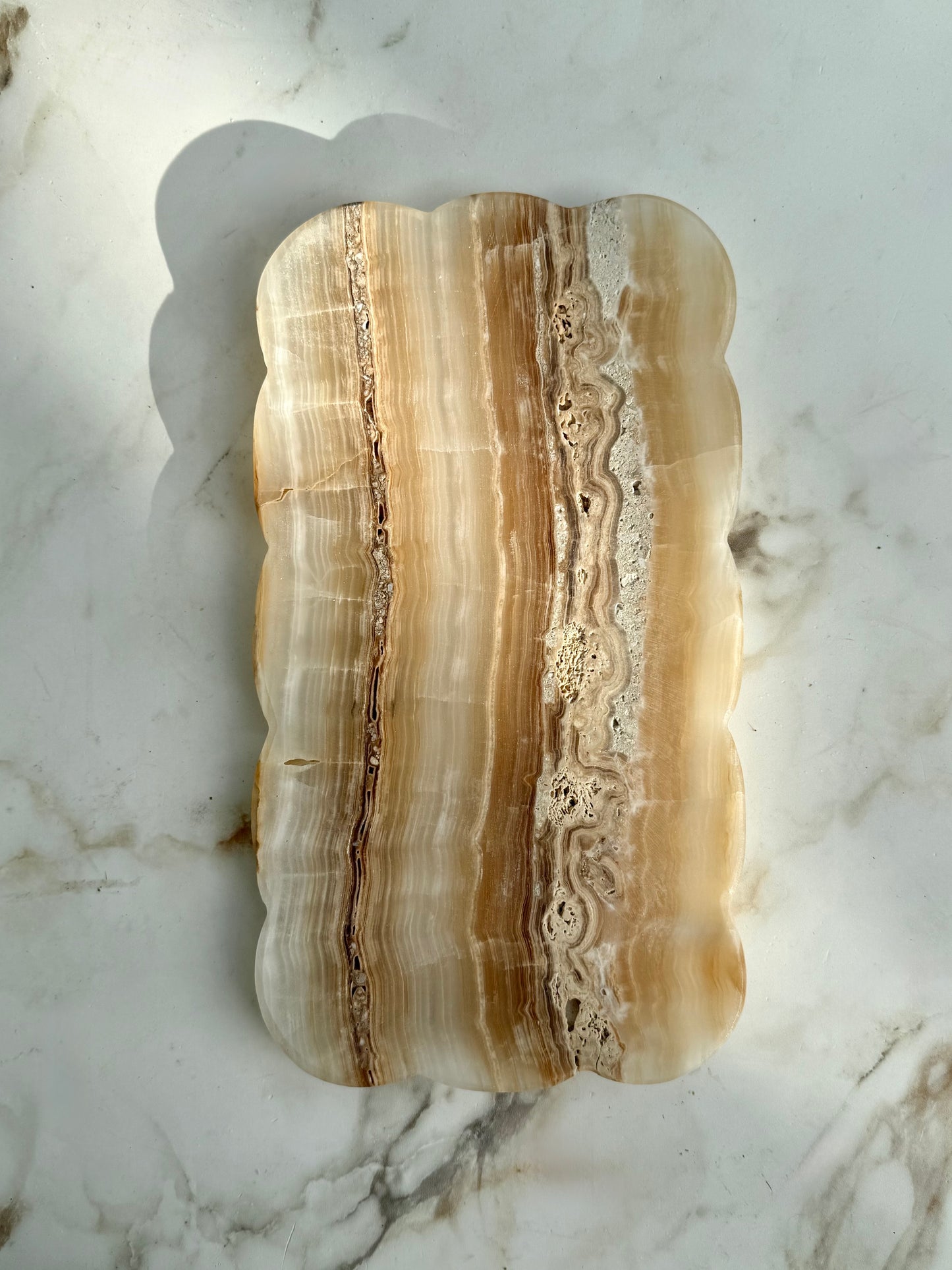 Josaphine Onyx Tray, Amber