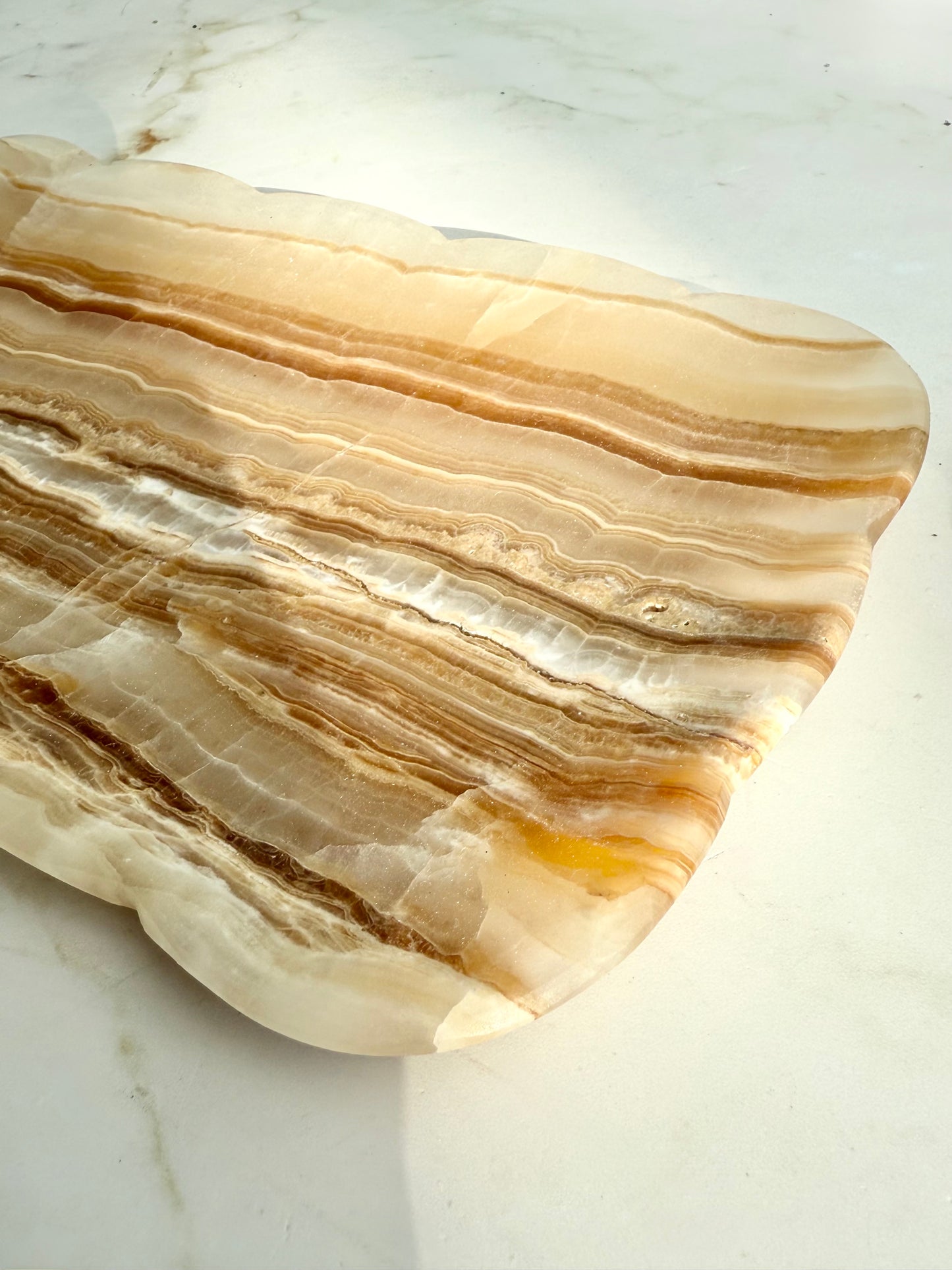 Josaphine Onyx Tray, Amber