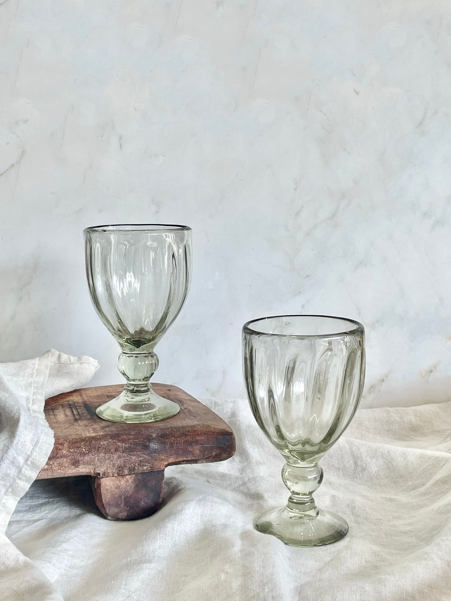 Handblown Fluted Wine Glass