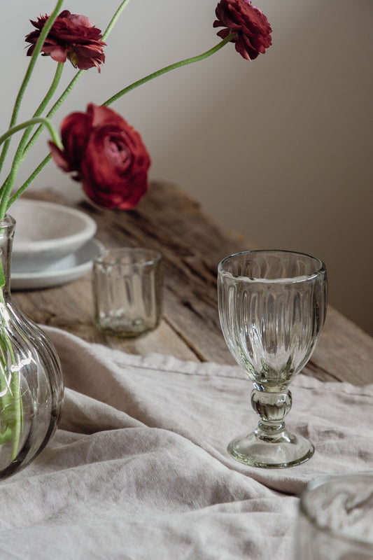 Handblown Fluted Wine Glass