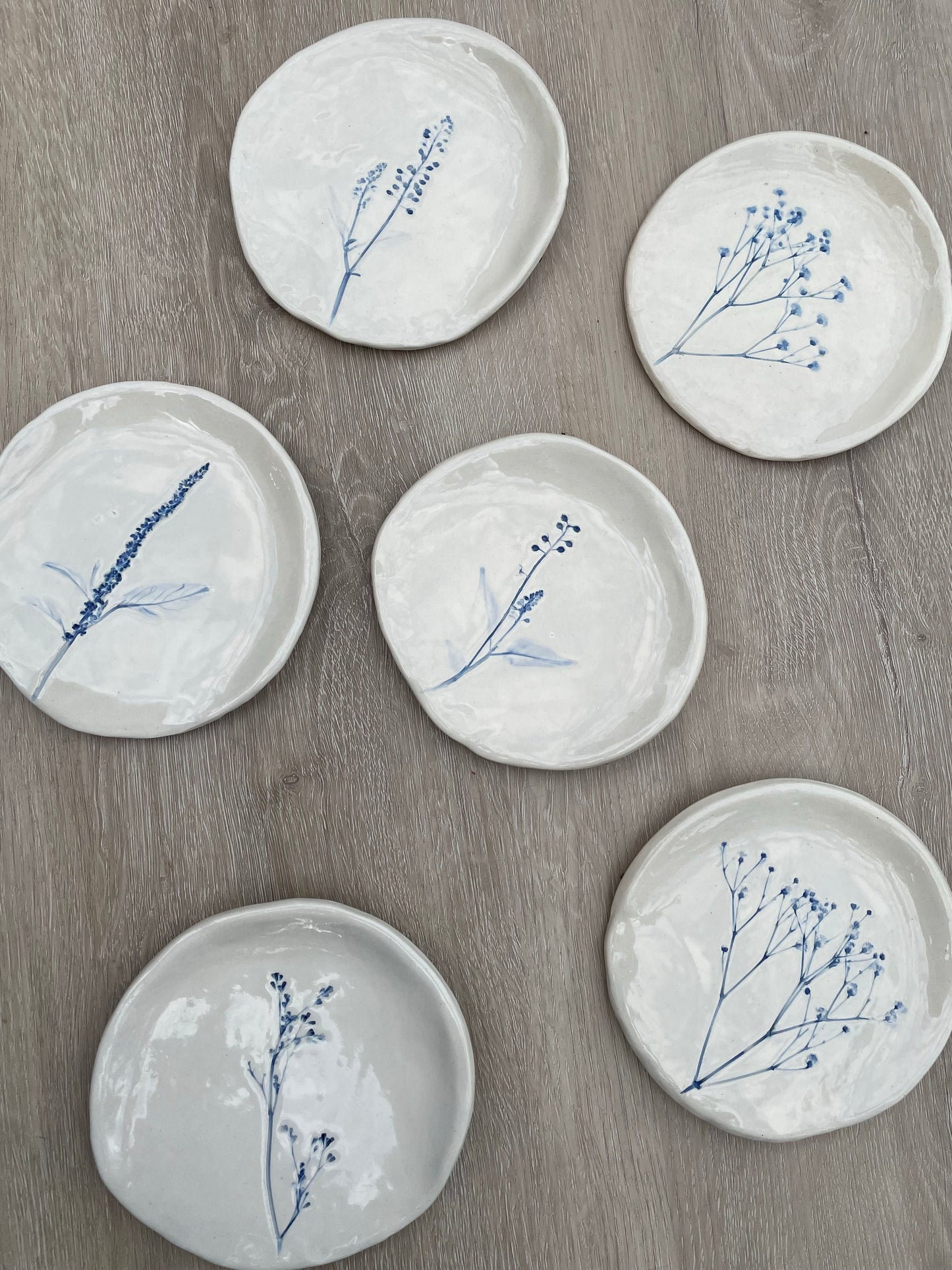 Hand-Painted Floral Spoon Rest, Blue