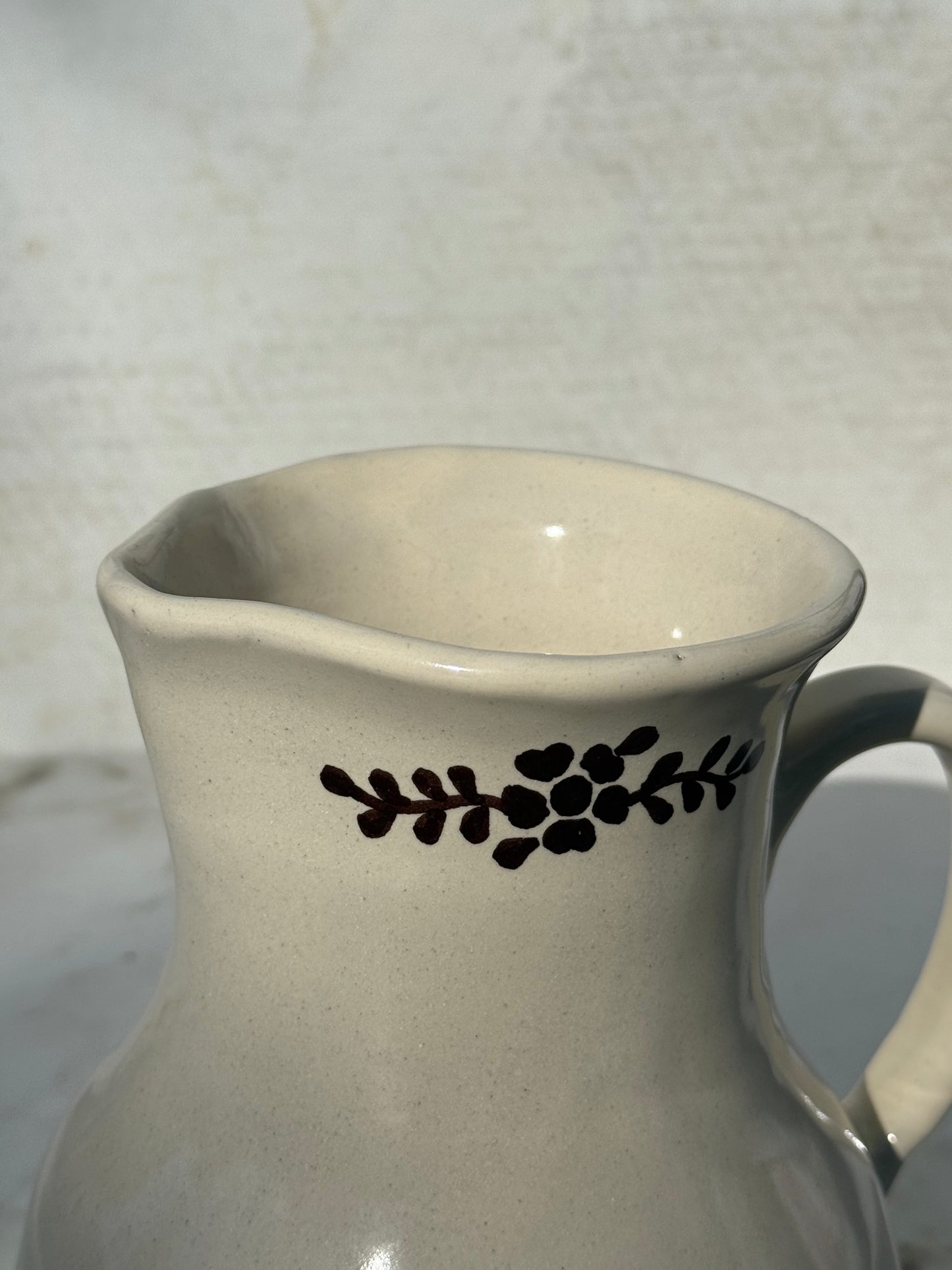 Hand-painted Margot Pitcher, Brown