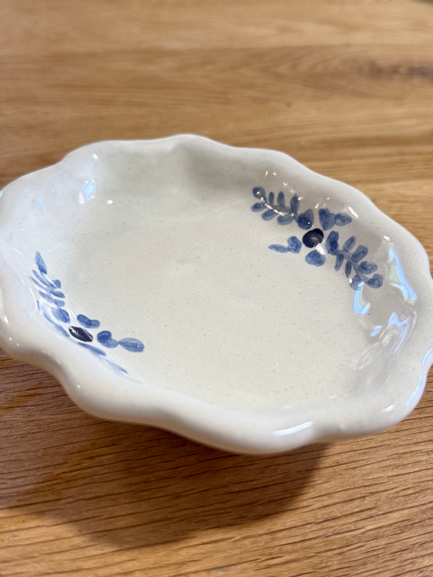 Hand-painted Margot Dish, Blue