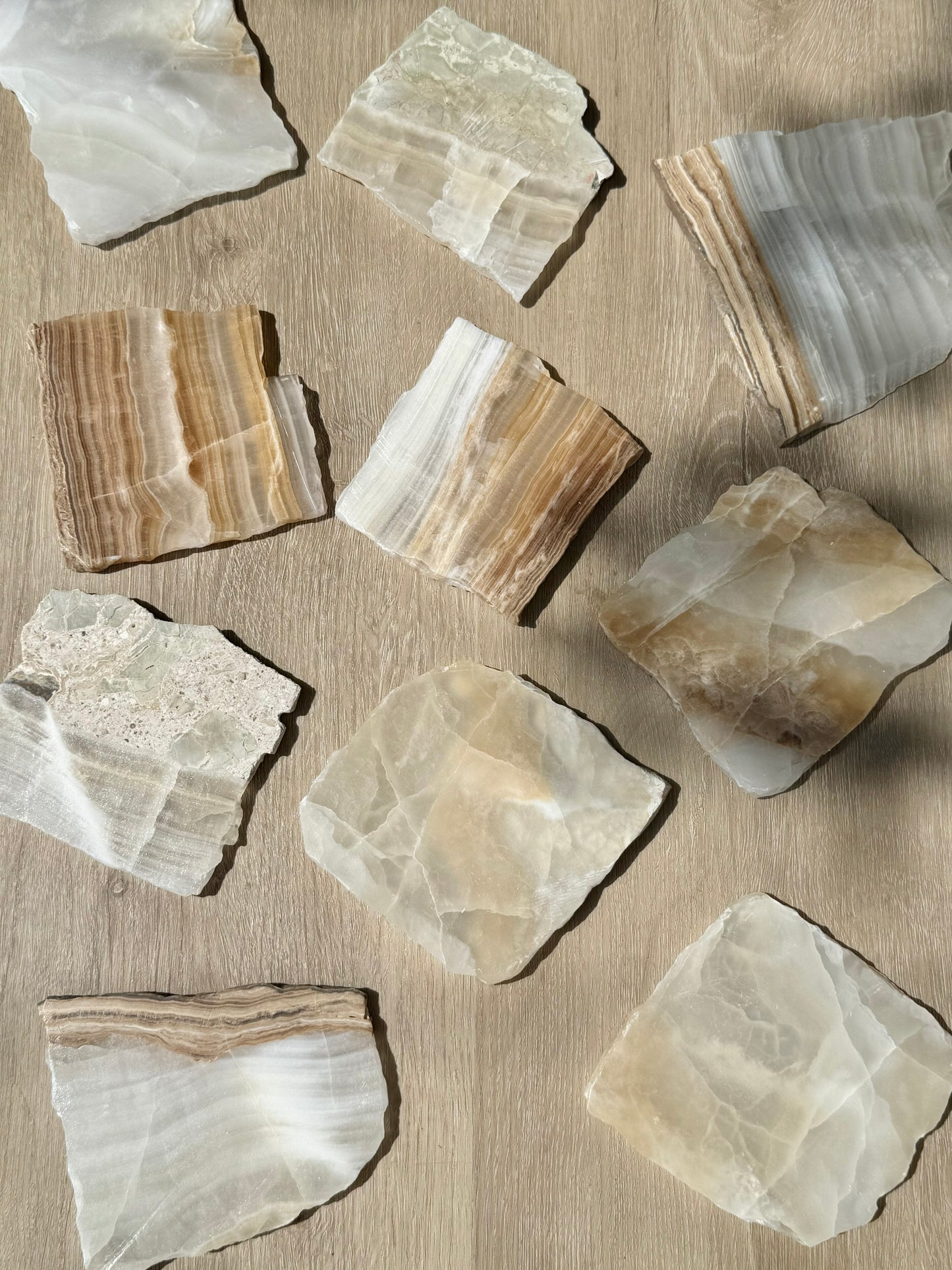 Raw Edge Onyx Coaster, Set of 4