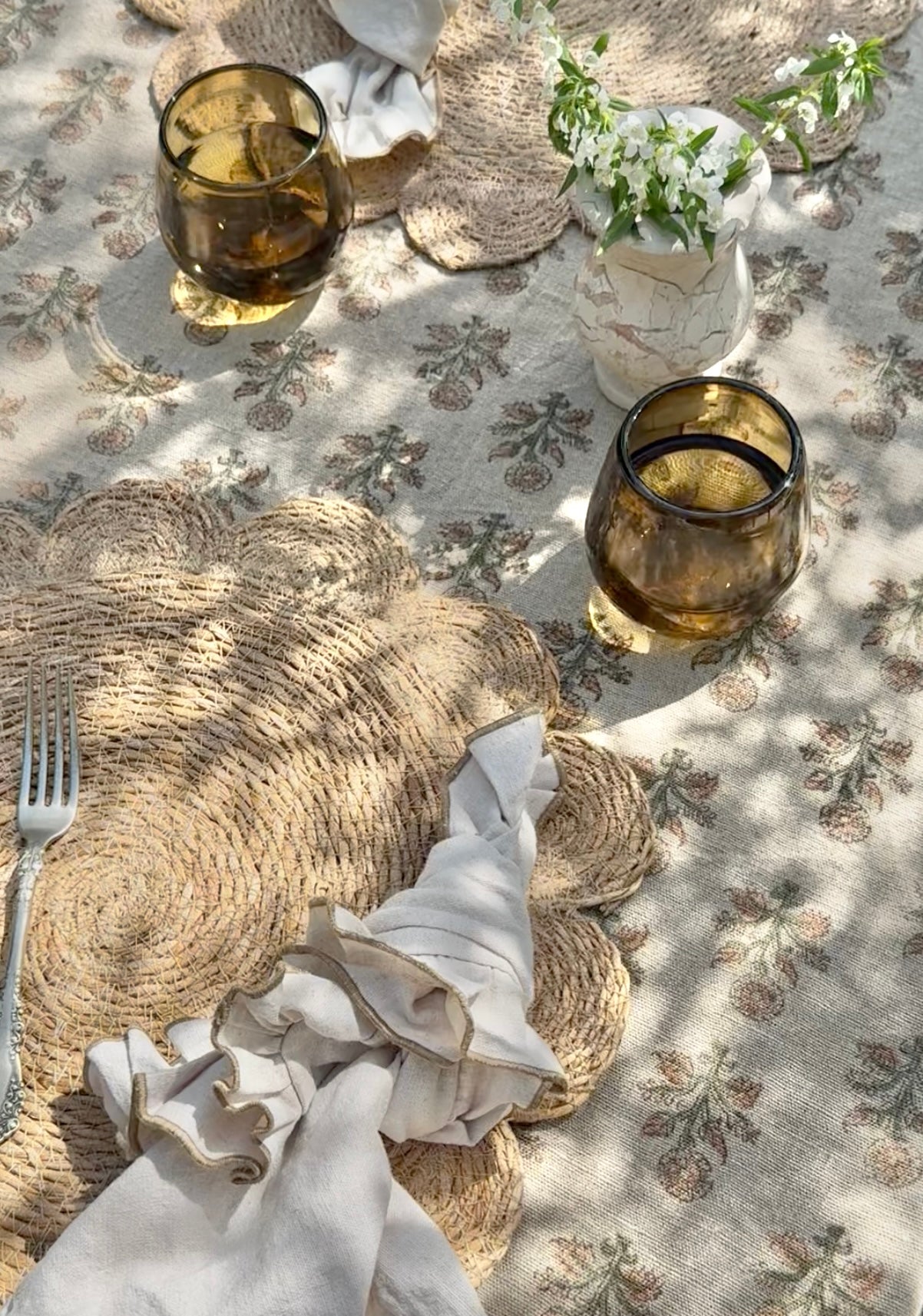 Ronde Blown Glass, Amber