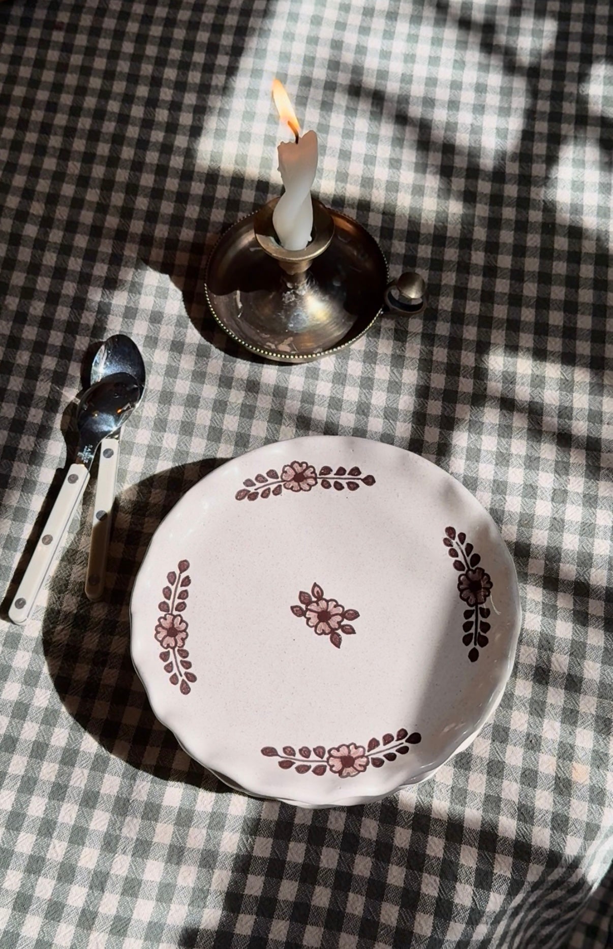 Hand-painted Margot Dessert Plate