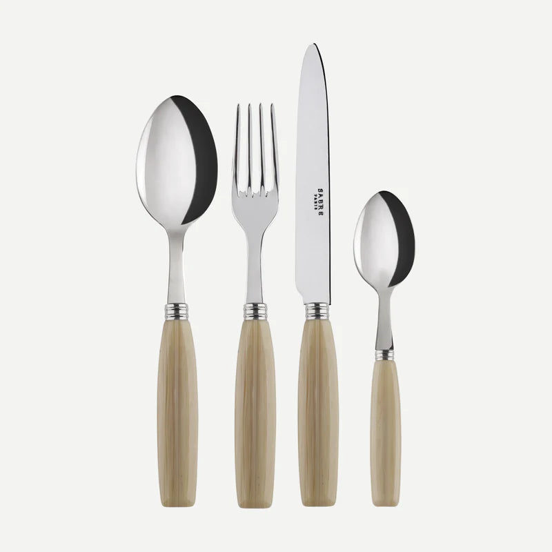 Sabre Djembe Faux Horn Flatware Set