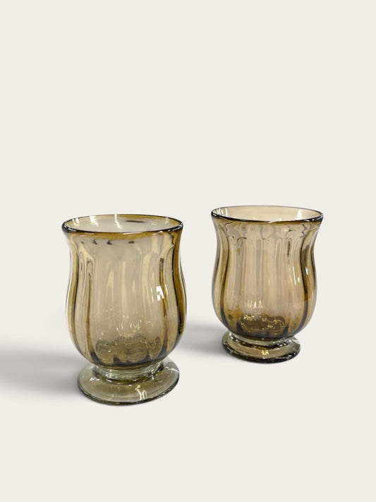 Handblown Estelle Glass, Amber