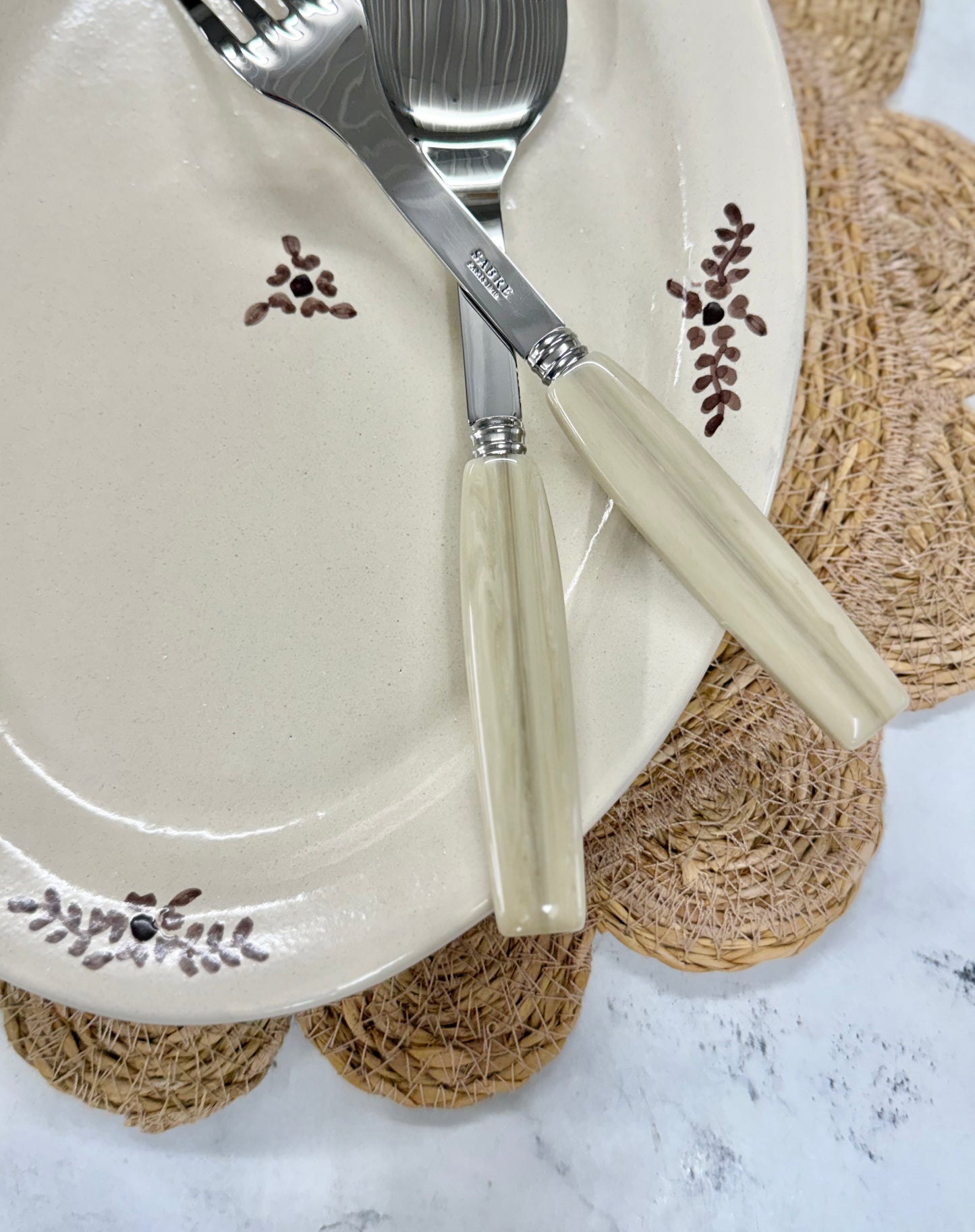 Sabre Djembe Faux Horn 2-Piece Serving Set