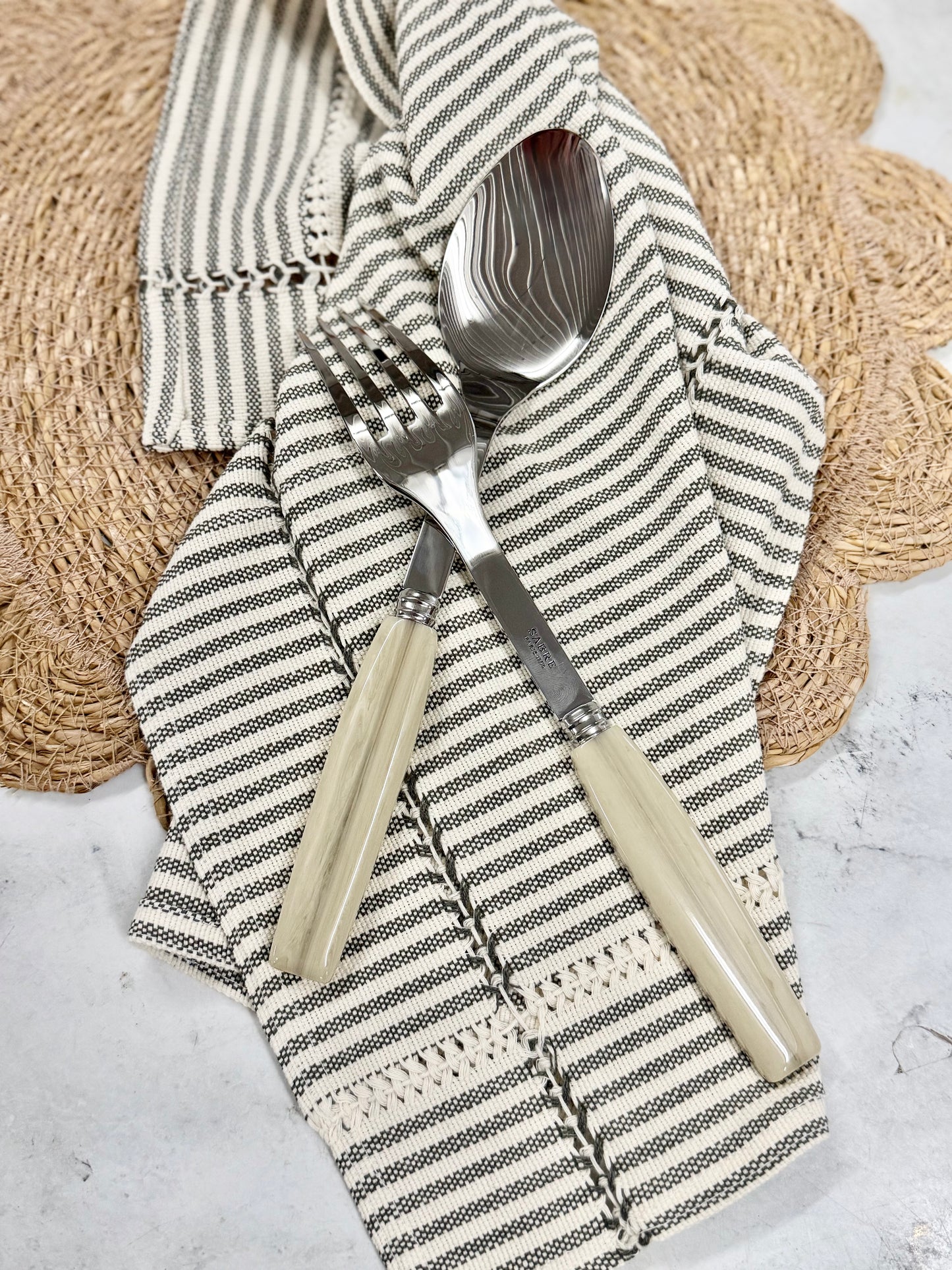 Sabre Djembe Faux Horn 2-Piece Serving Set