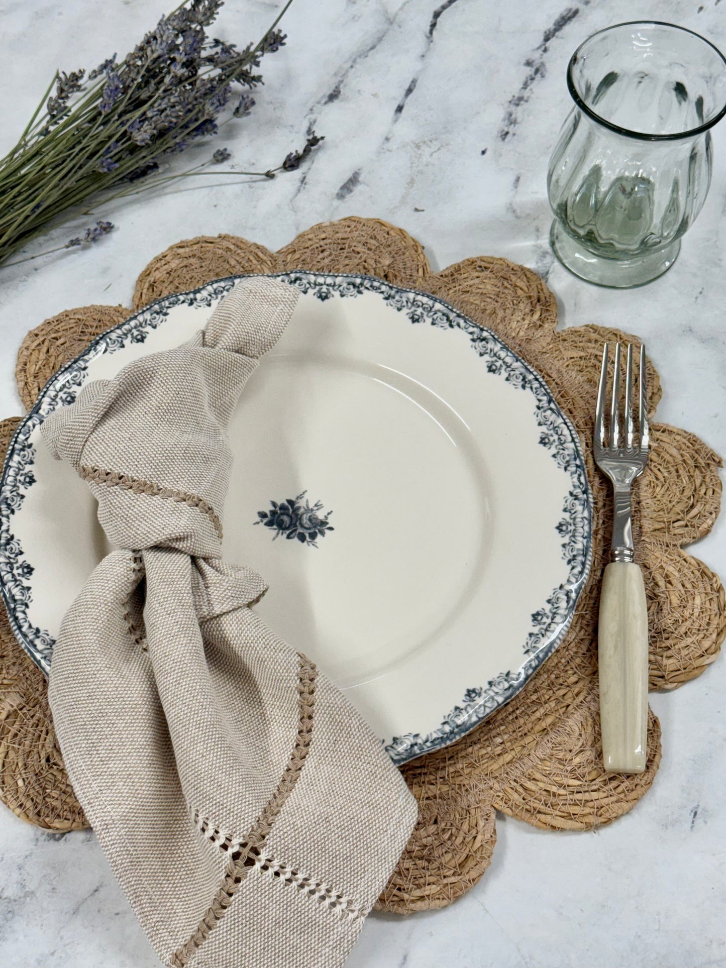 Hand-stitched Napkin, Beige S/2