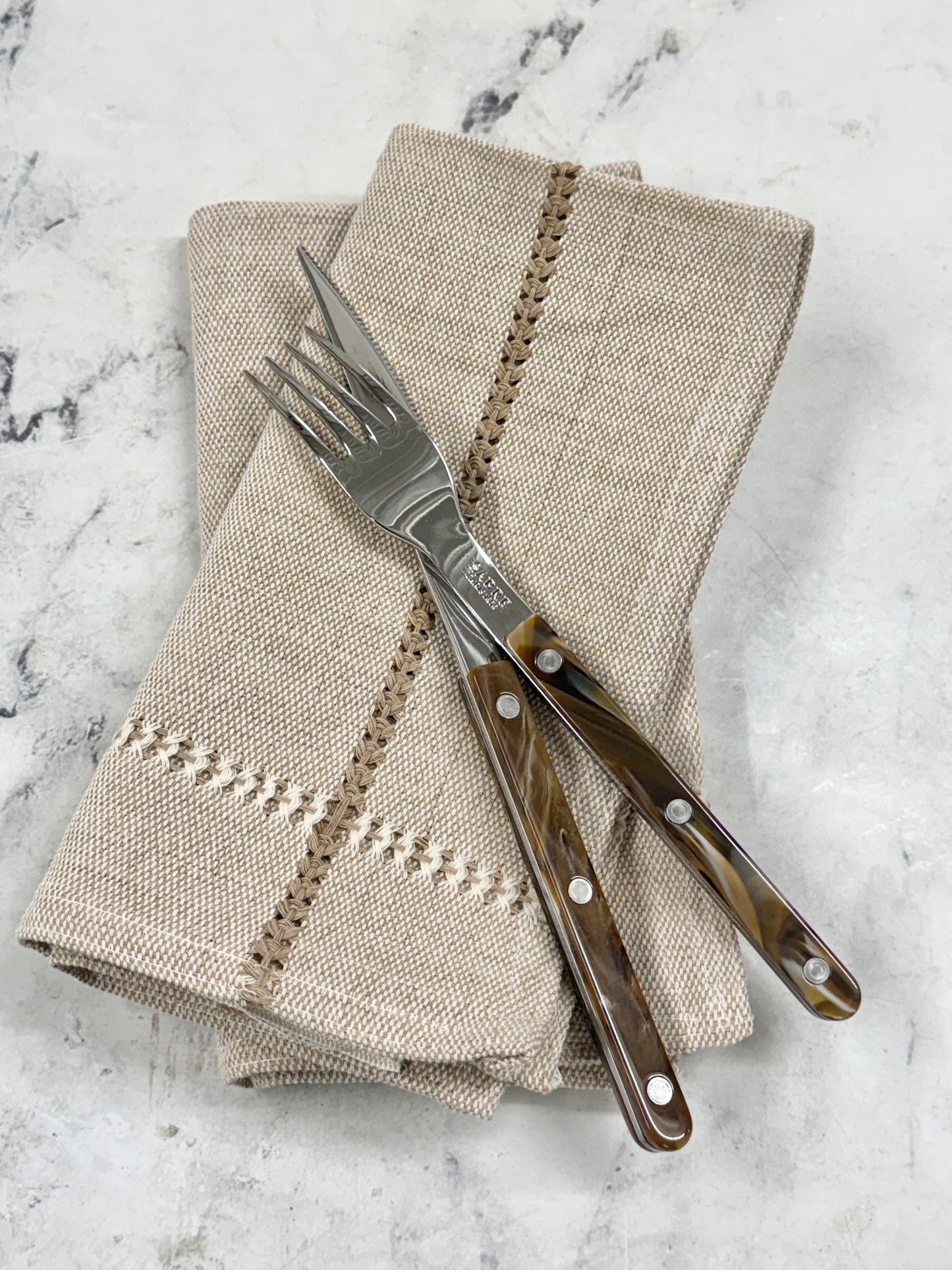 Hand-stitched Napkin, Beige S/2