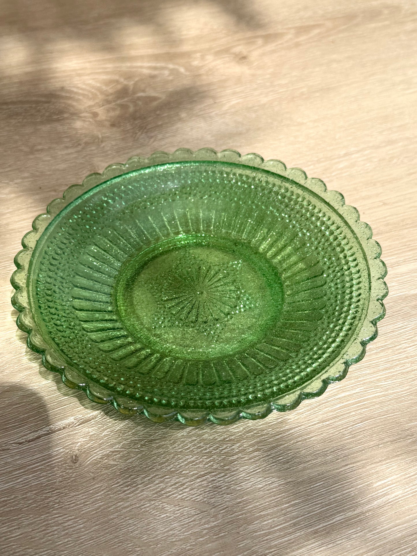 Hand-pressed Glass Dish