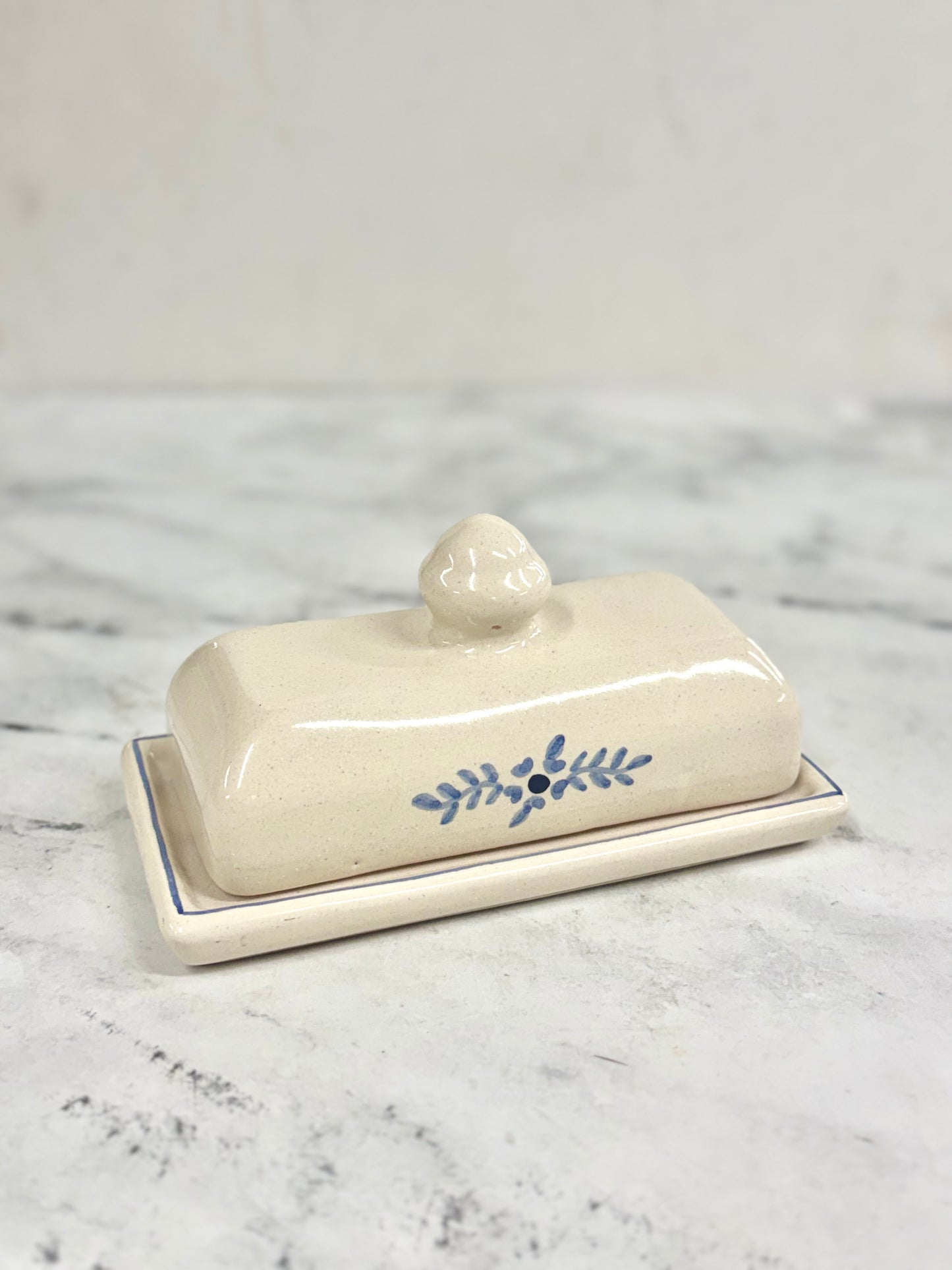Hand-painted Margot Butter Dish