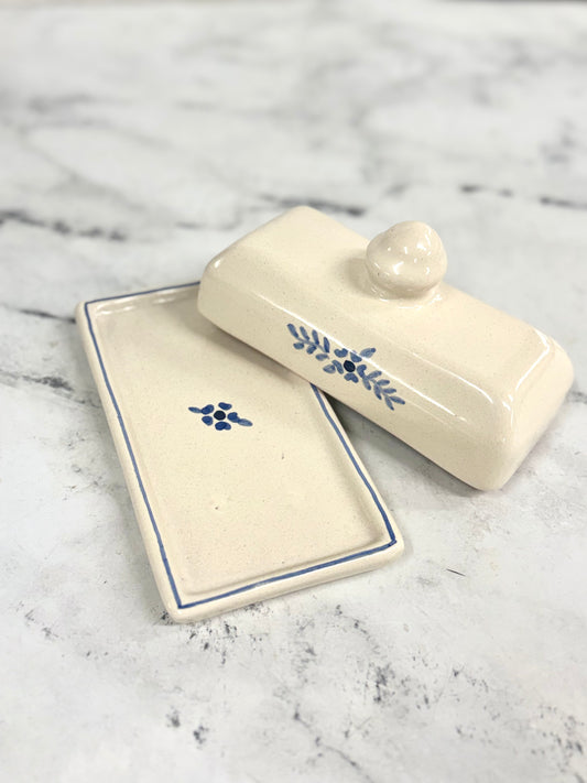 Hand-painted Margot Butter Dish