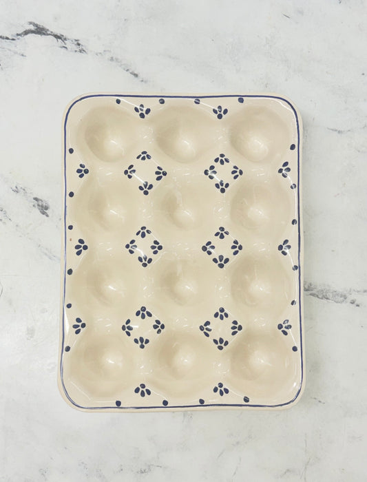 Hand-painted Margot Egg Tray