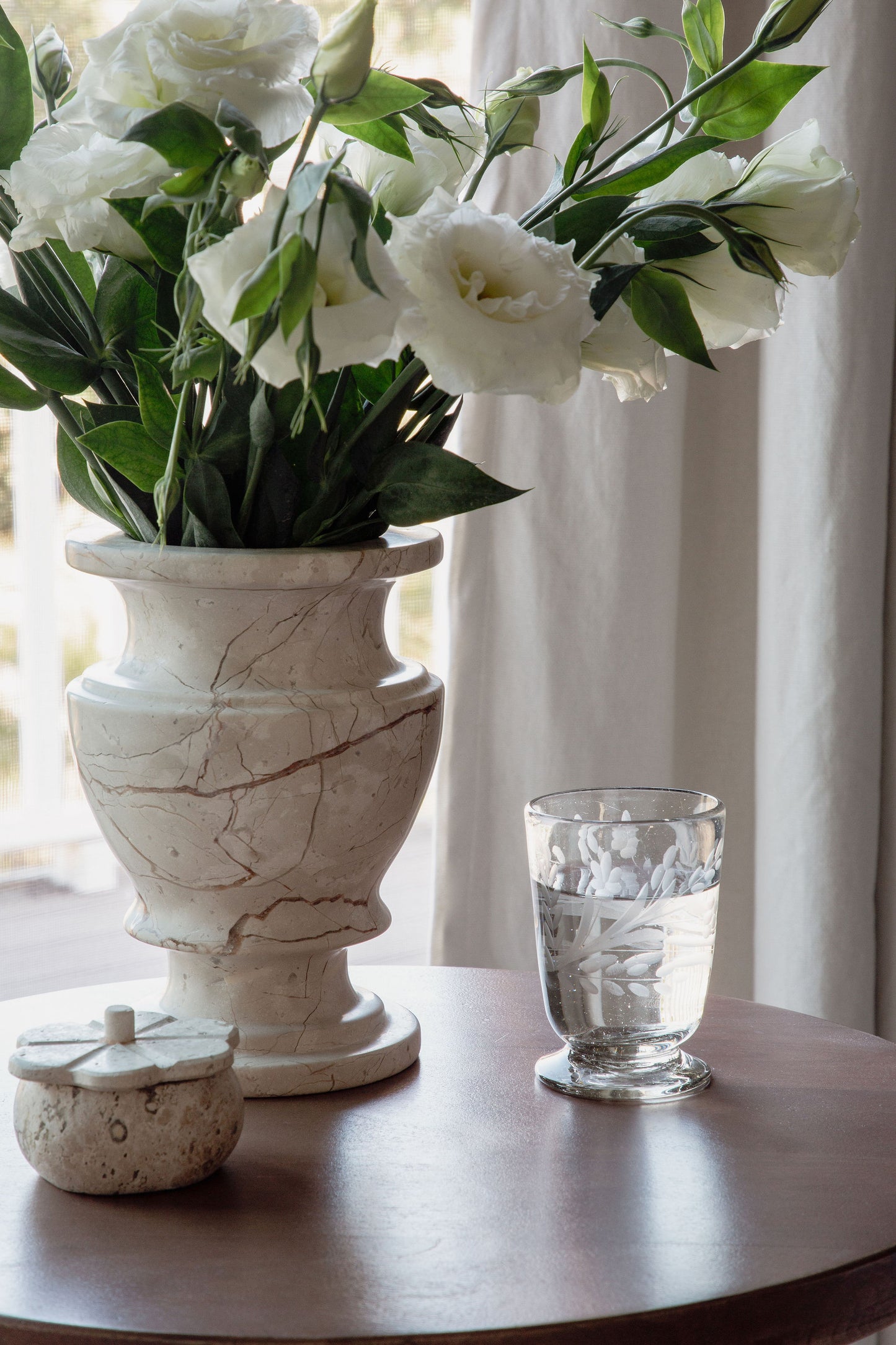 White Travertine Trinket Box