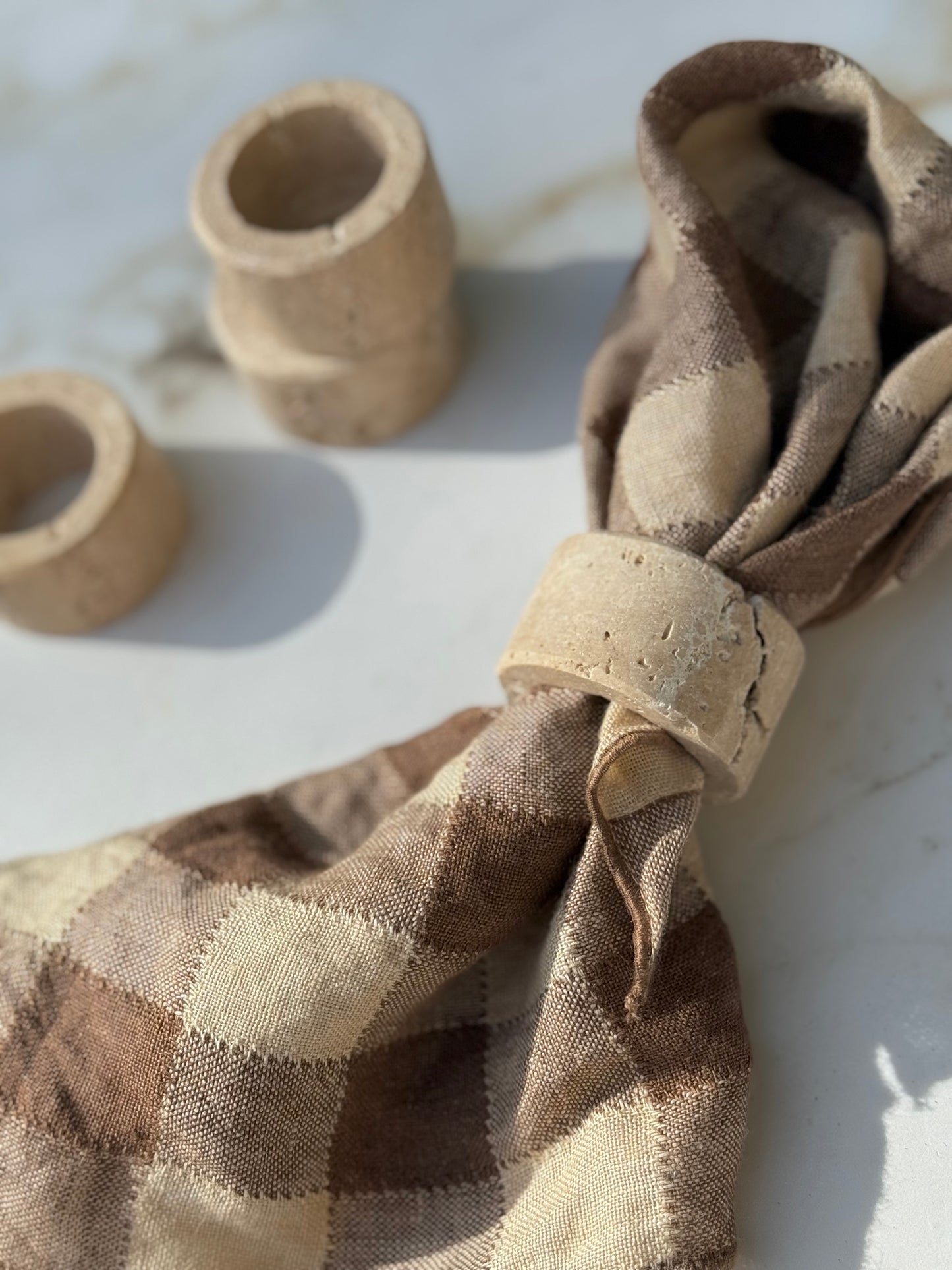 Travertine Napkin Ring