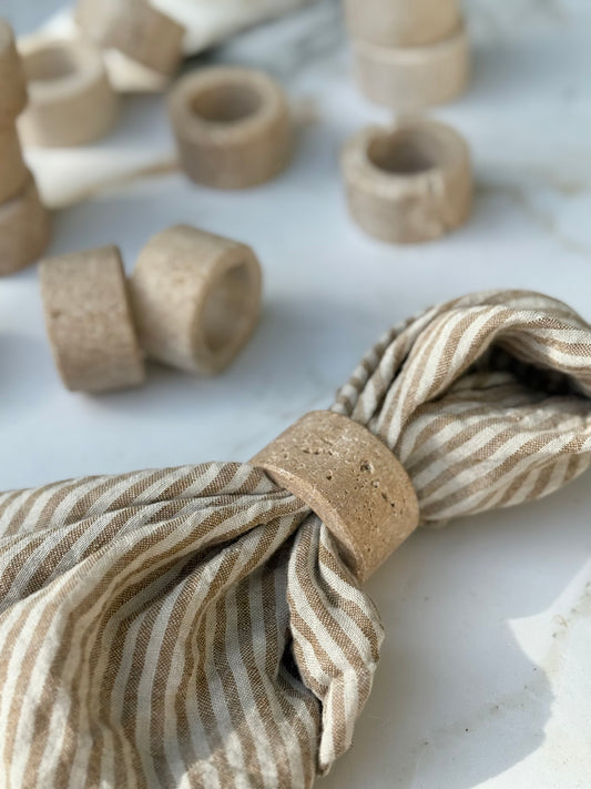 Travertine Napkin Ring