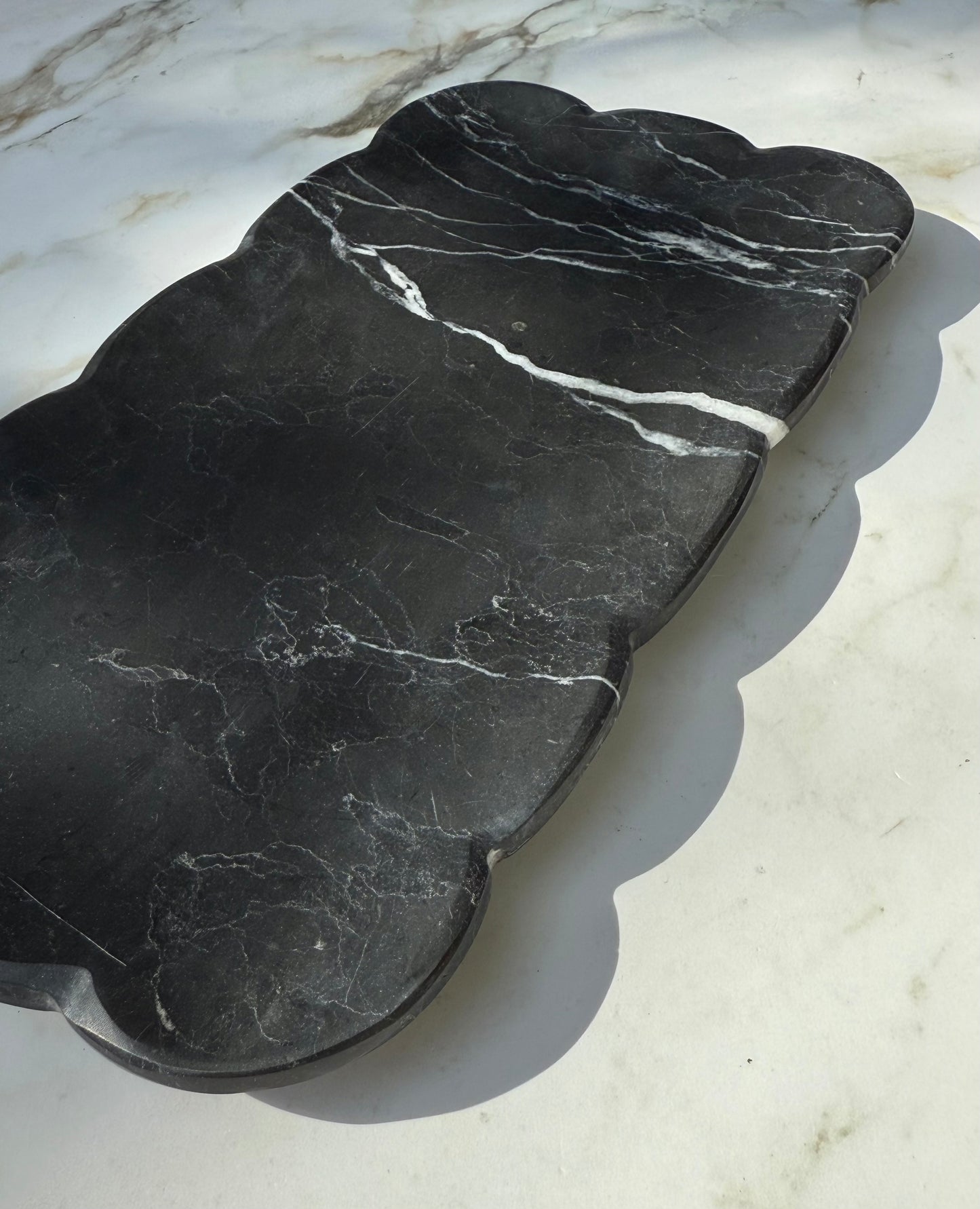 Josaphine Marble Tray, Black