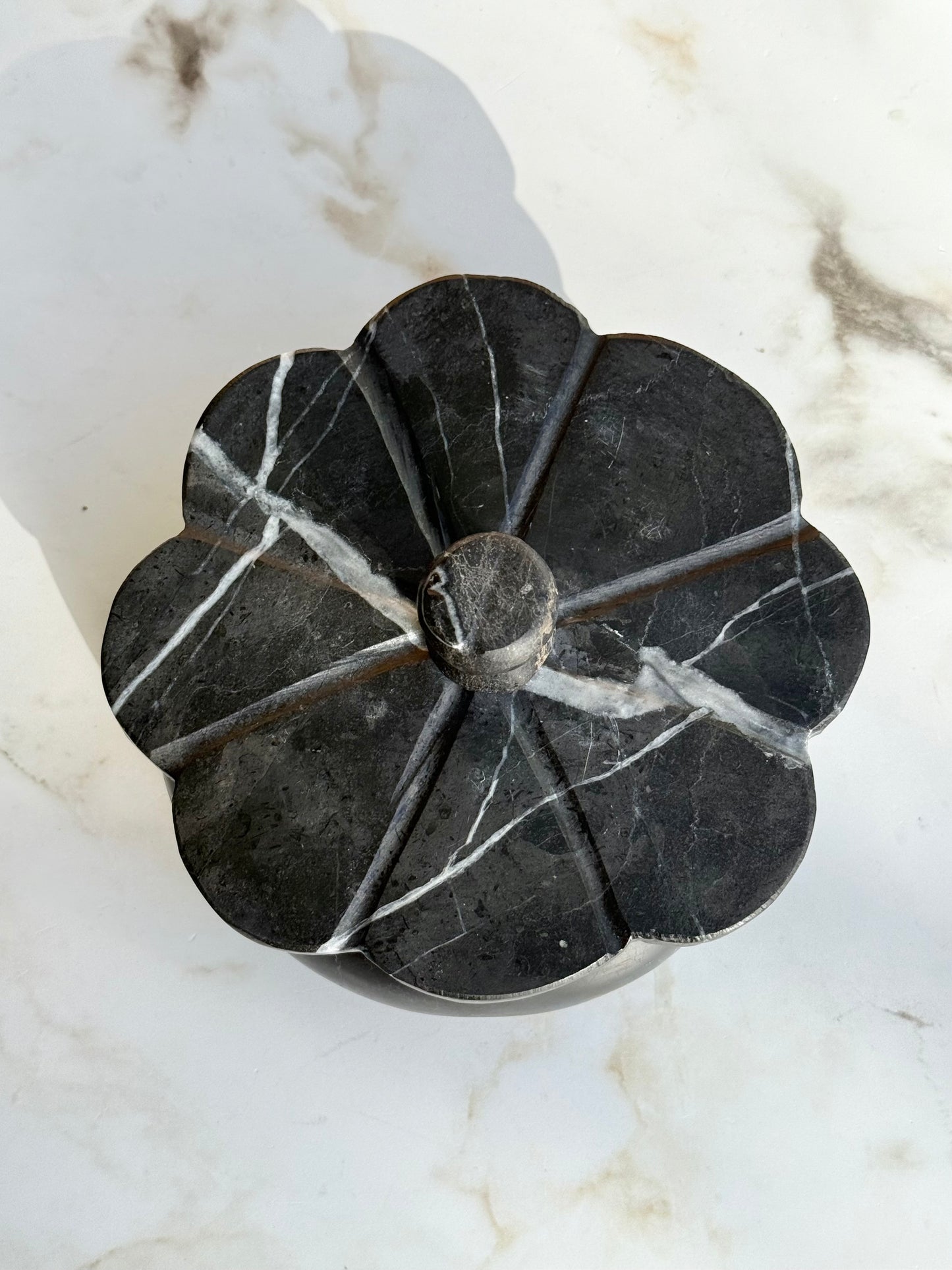 Marble Trinket Box, Black