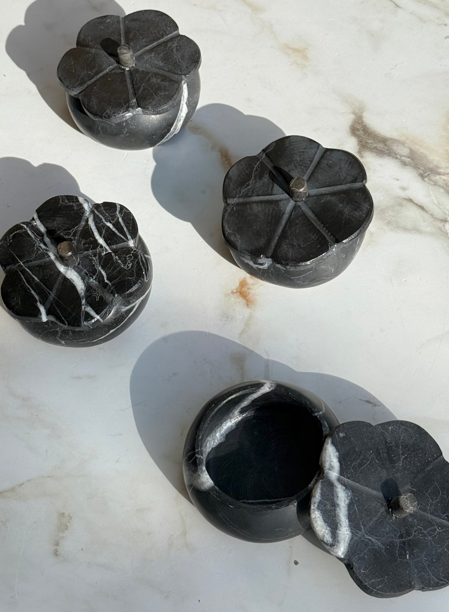 Marble Trinket Box, Black