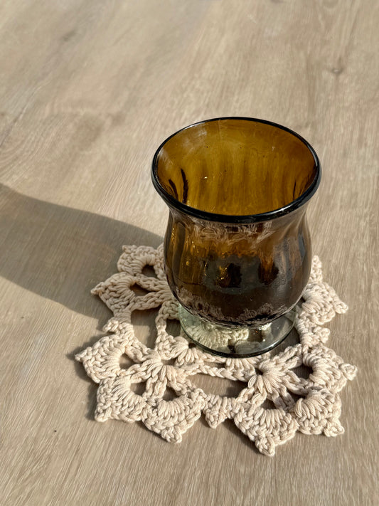 Handblown Estelle Glass, Amber