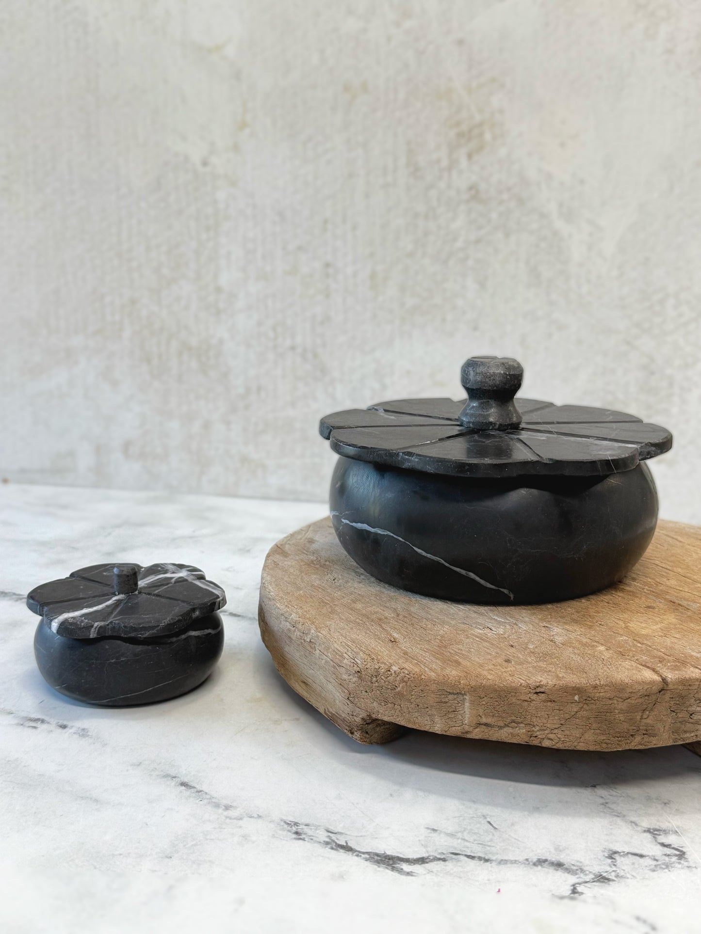 Marble Trinket Box, Black