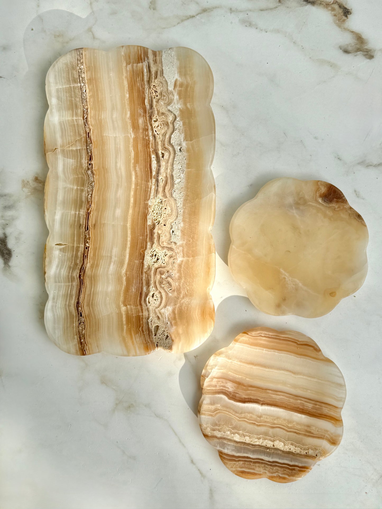 Josaphine Onyx Tray, Amber