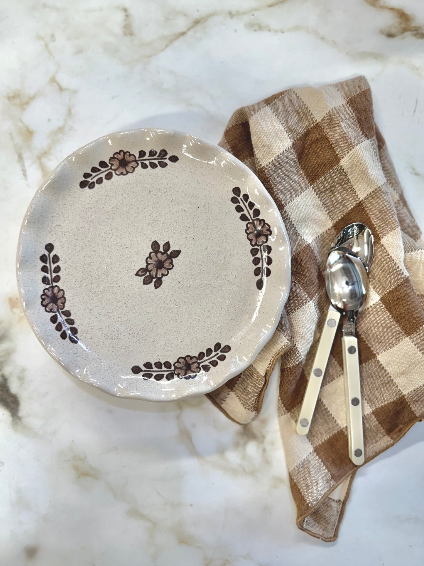 Hand-painted Margot Dessert Plate