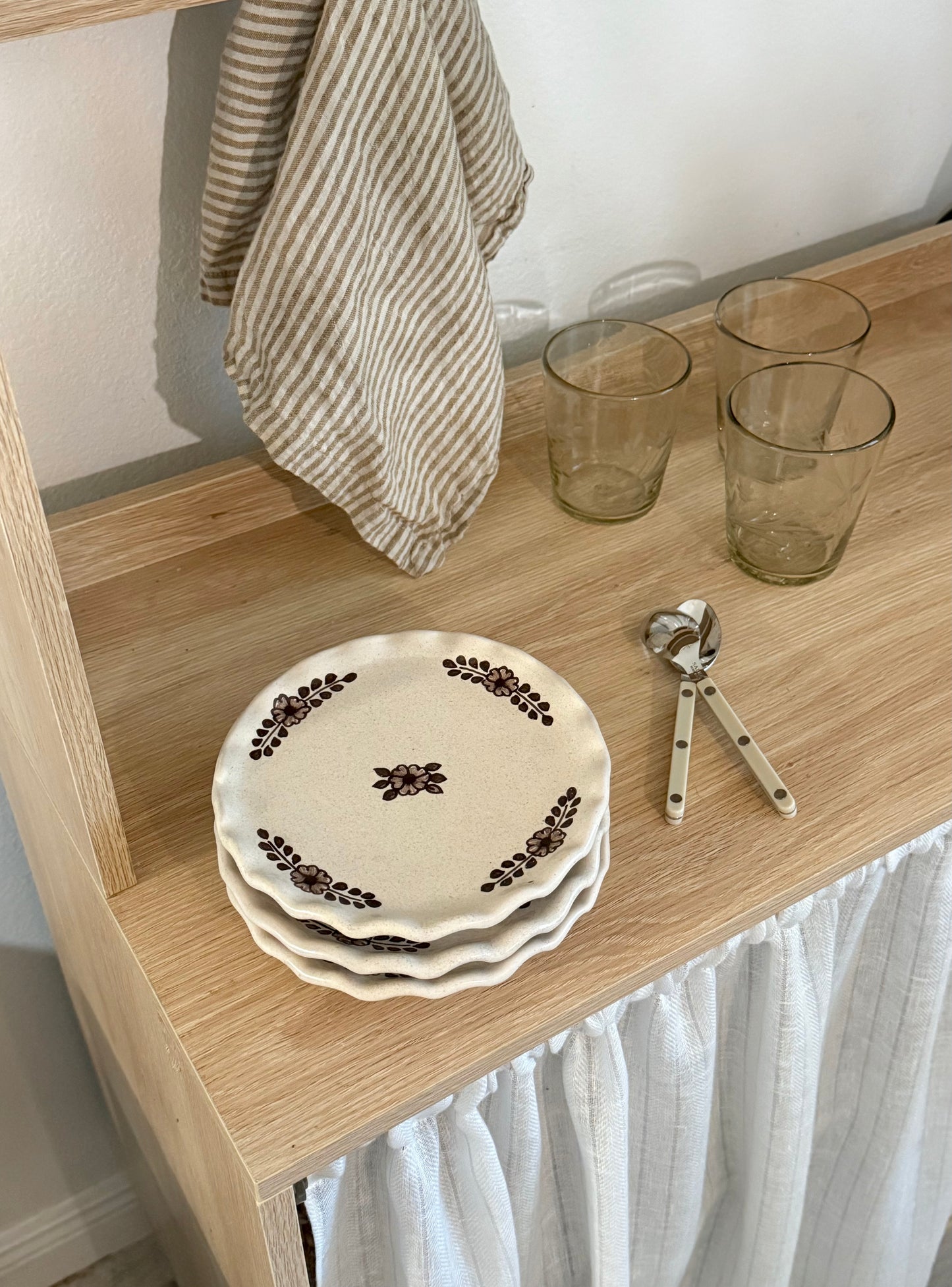 Hand-painted Margot Dessert Plate