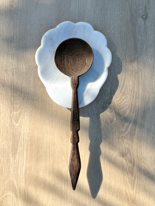 Belle Marble Spoon Rest , White