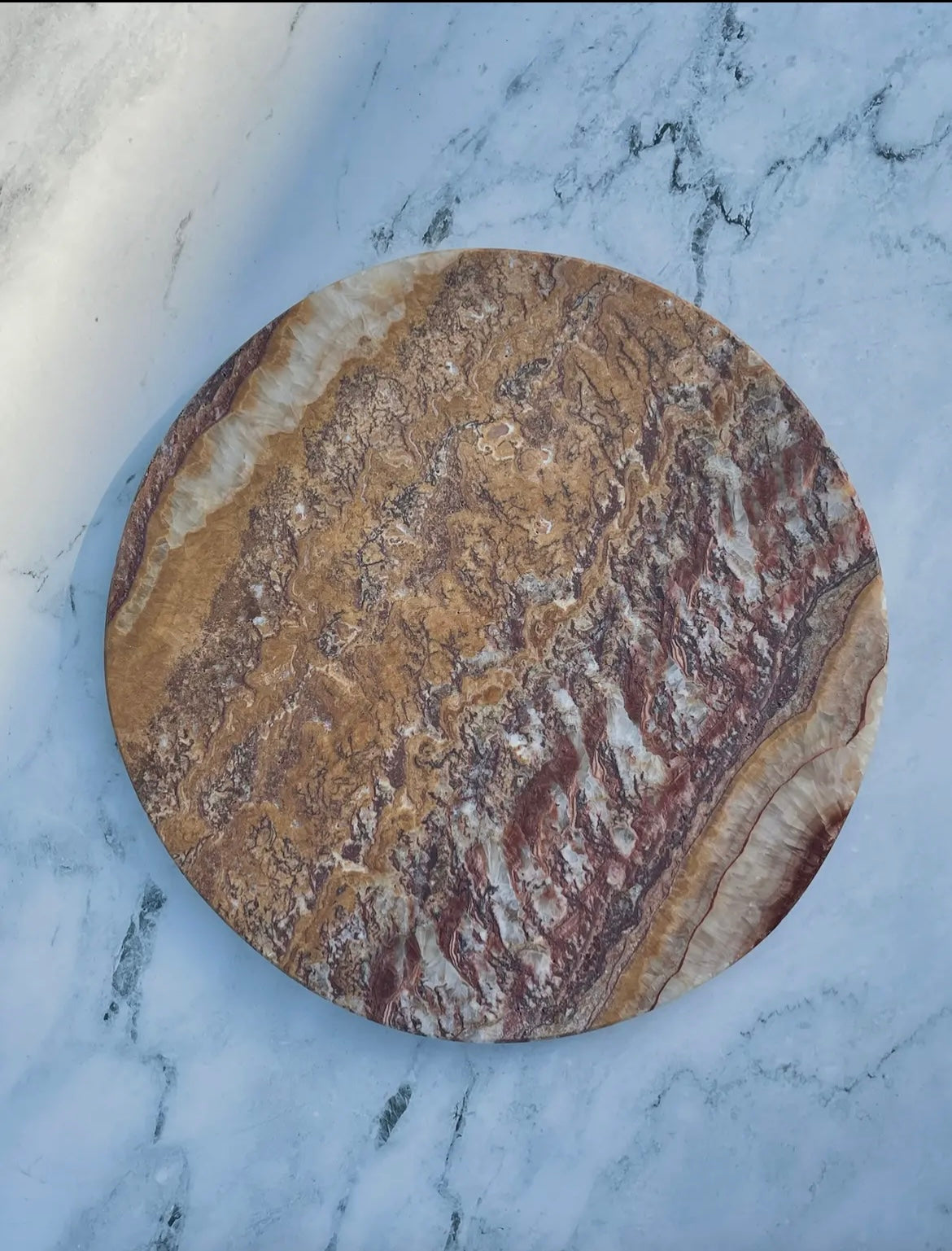 Round Onyx Marble Cheese Board